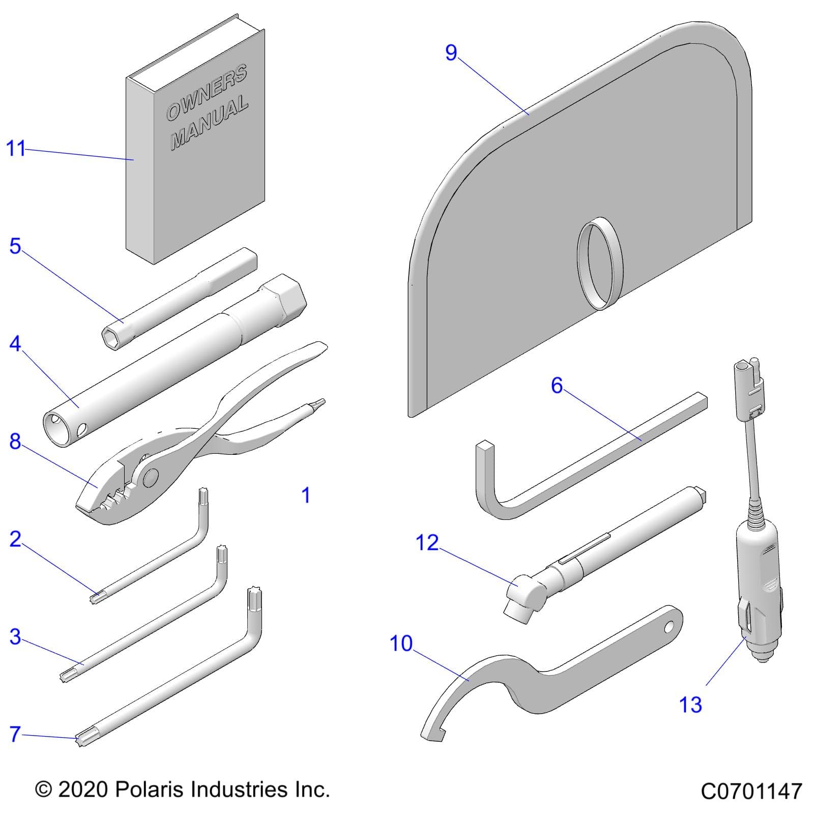 2026 RZR 900 TRAIL S SPORT β REFERENCE, OWNERS MANUAL AND TOOL KIT - Z26ASE87A5 (C701069) diagram