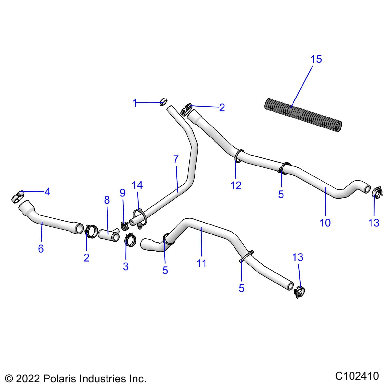 2026 SPORTSMAN 450 50S β ENGINE, COOLING SYSTEM, HOSES - A26SEA50B1/B4 (C102410) diagram