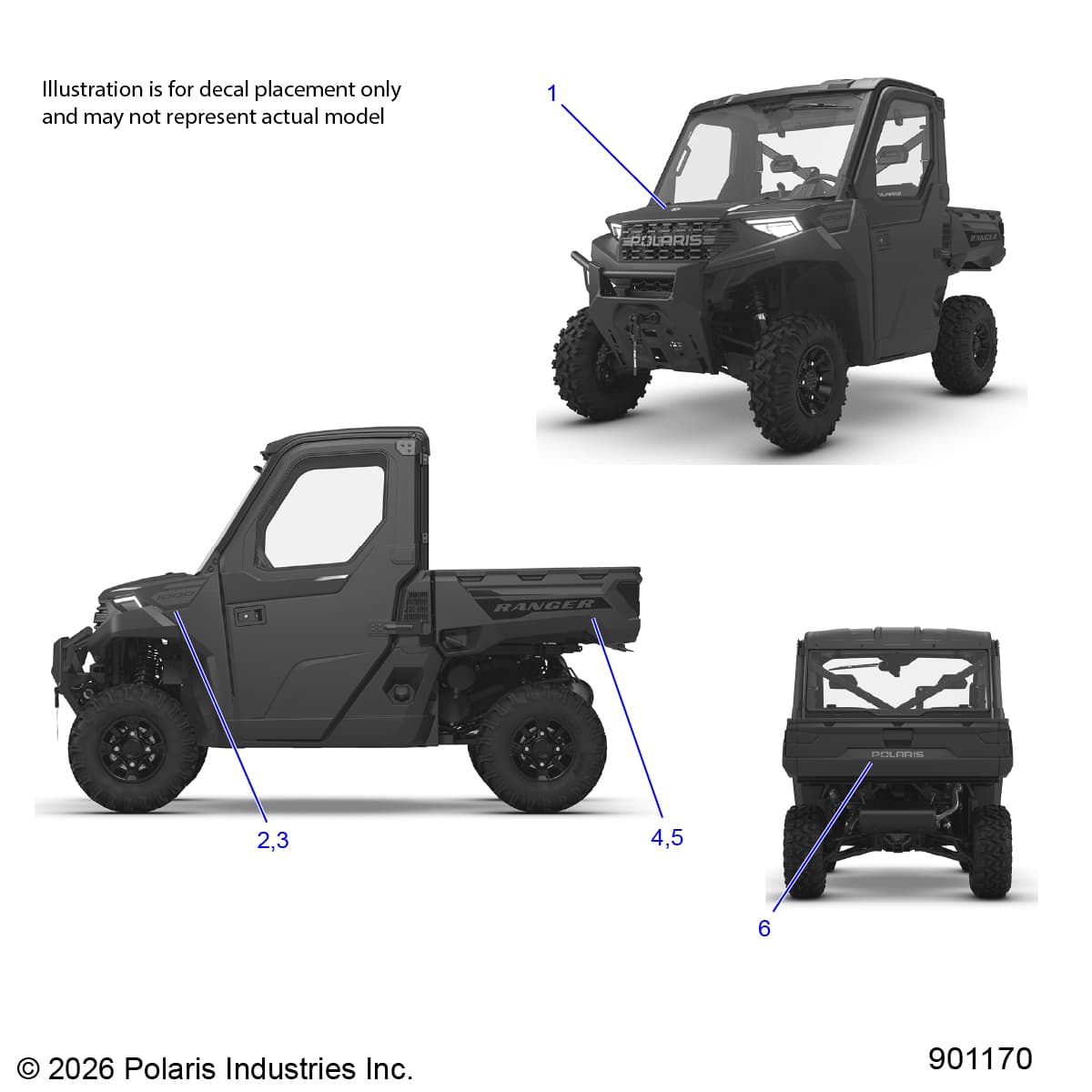 2026 RANGER 1000 CABBED β BODY, DECALS, GRAPHICS diagram