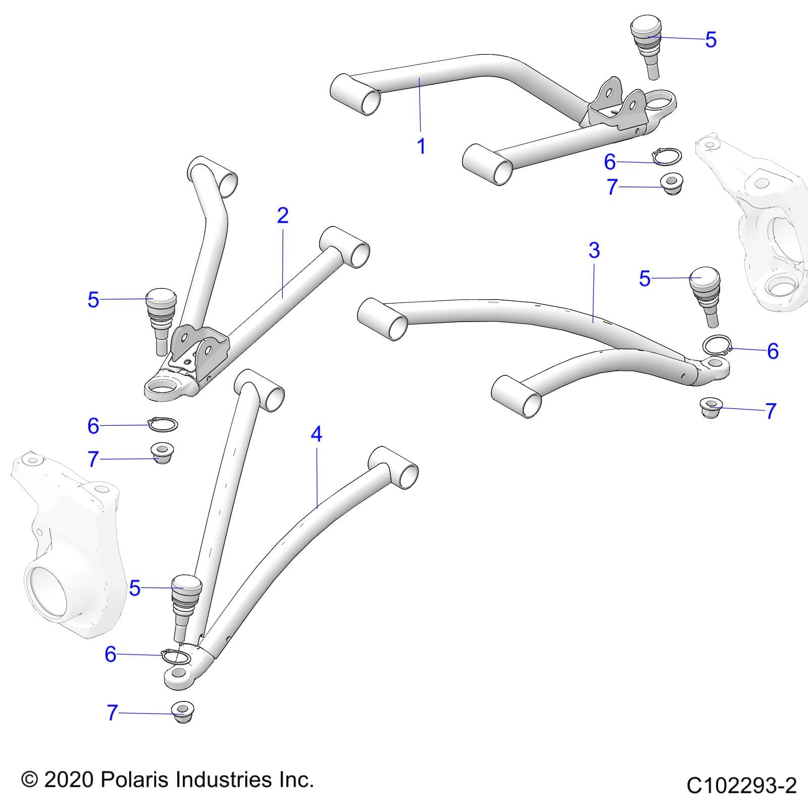 2026 SPORTSMAN 570 EPS TRAIL PACKAGE β SUSPENSION, A-ARMS - A26SHY57AL/AS (C102293-2) diagram
