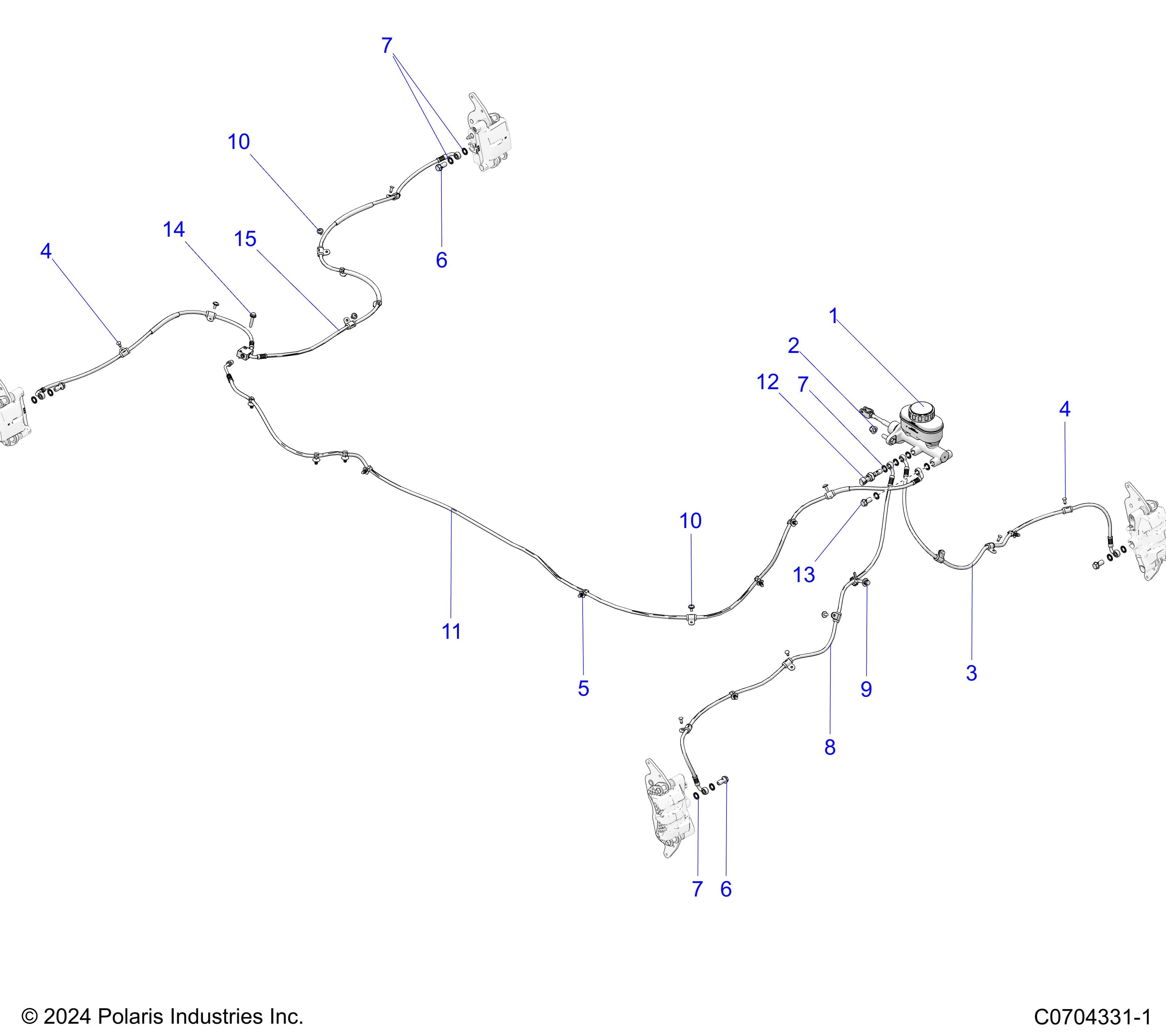 2026 POLARIS XPEDITION ADV 5 NORTHSTAR β BRAKES, BRAKE LINES AND MASTER CYLINDER diagram