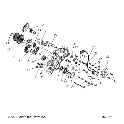 2026 RZR 200 MD β DRIVE TRAIN, MAIN GEARCASE - Z26HCA18N4/N7 (702829) diagram