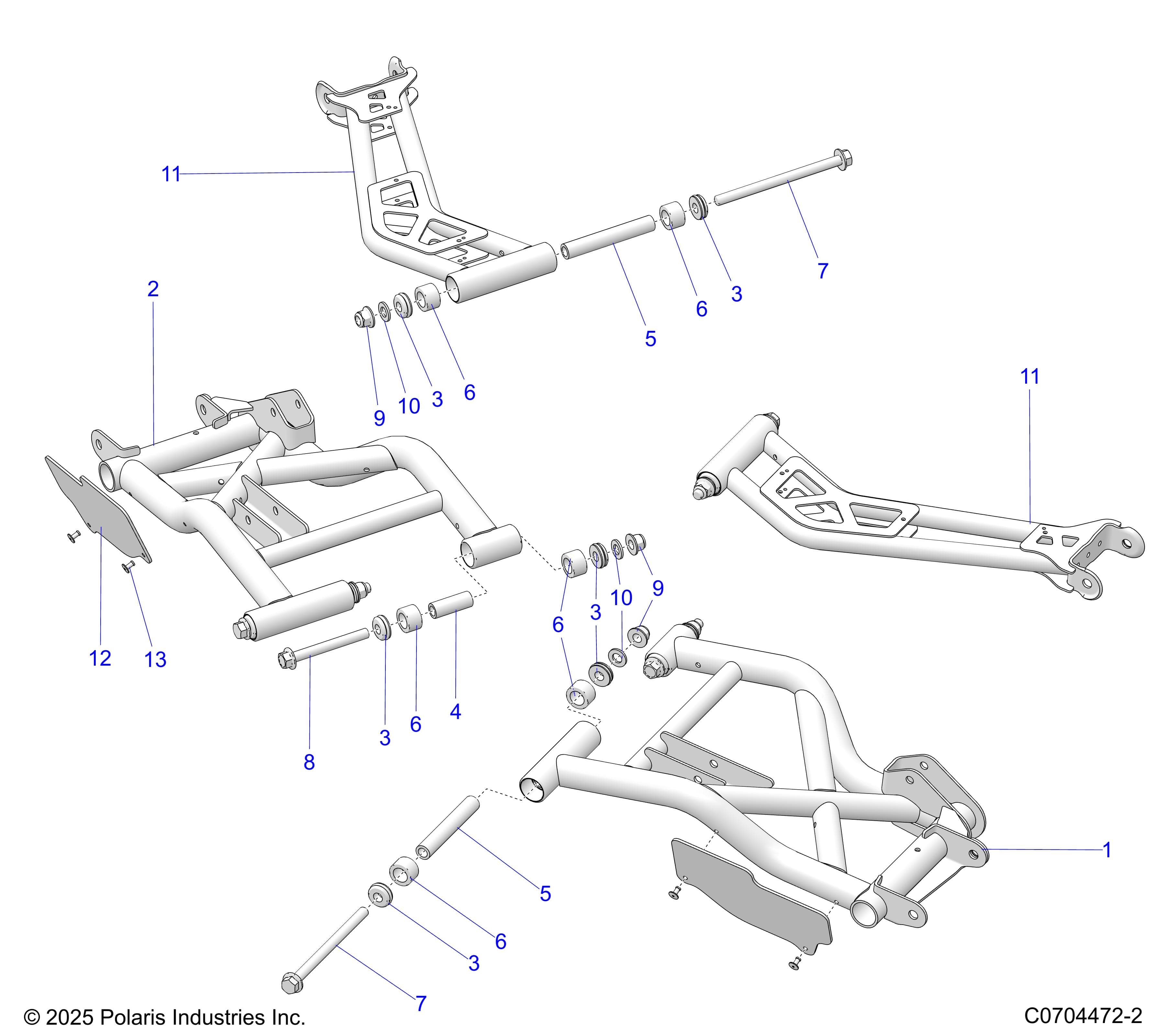 2026 GENERAL XP4 1000 PREMIUM β SUSPENSION, REAR CONTROL ARMS diagram
