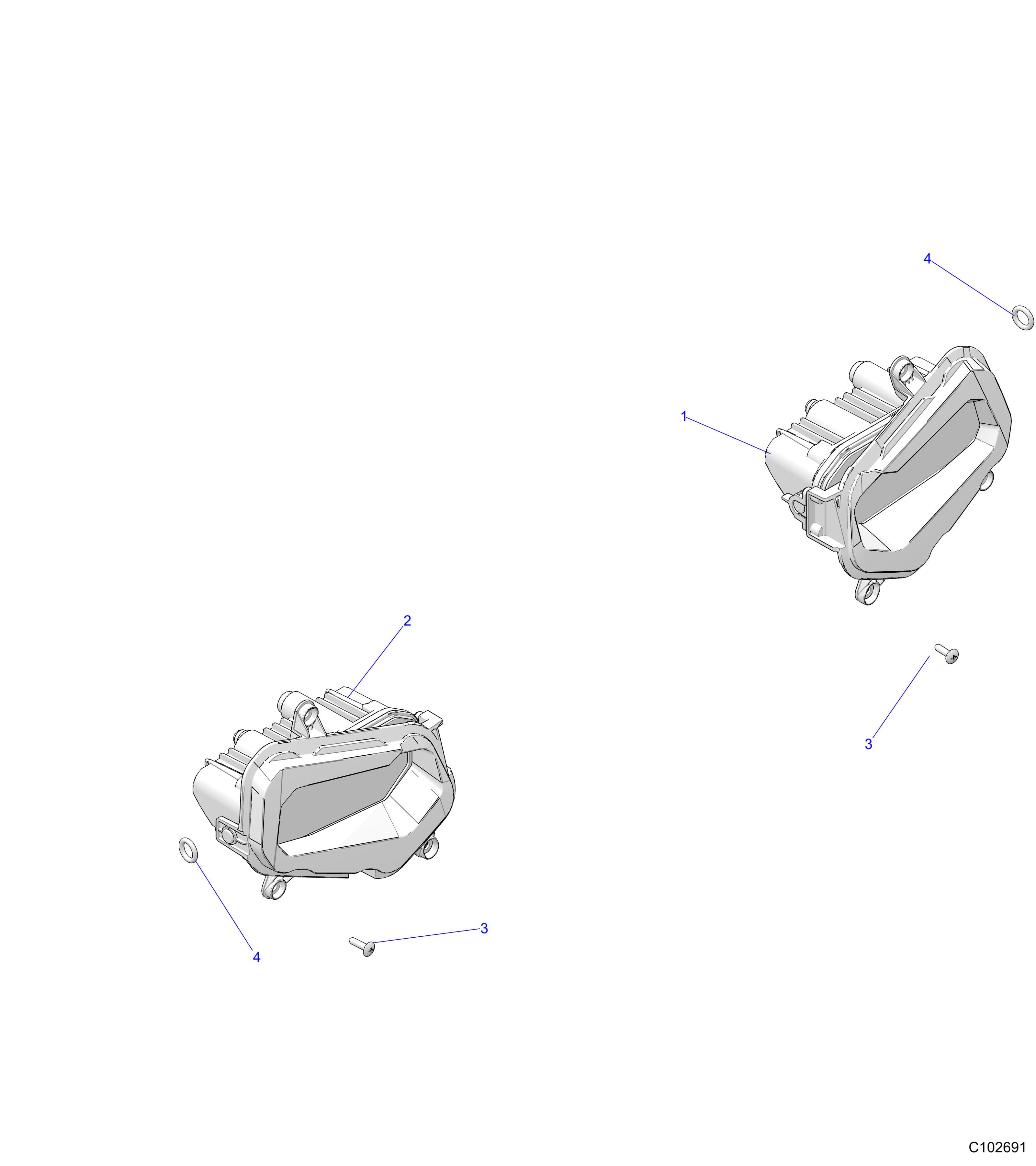 2026 SPORTSMAN 850 MUD 49S R01 - A26SXN85A7 β ELECTRICAL, HEADLIGHTS - A26SXN85A7 (C102691) diagram