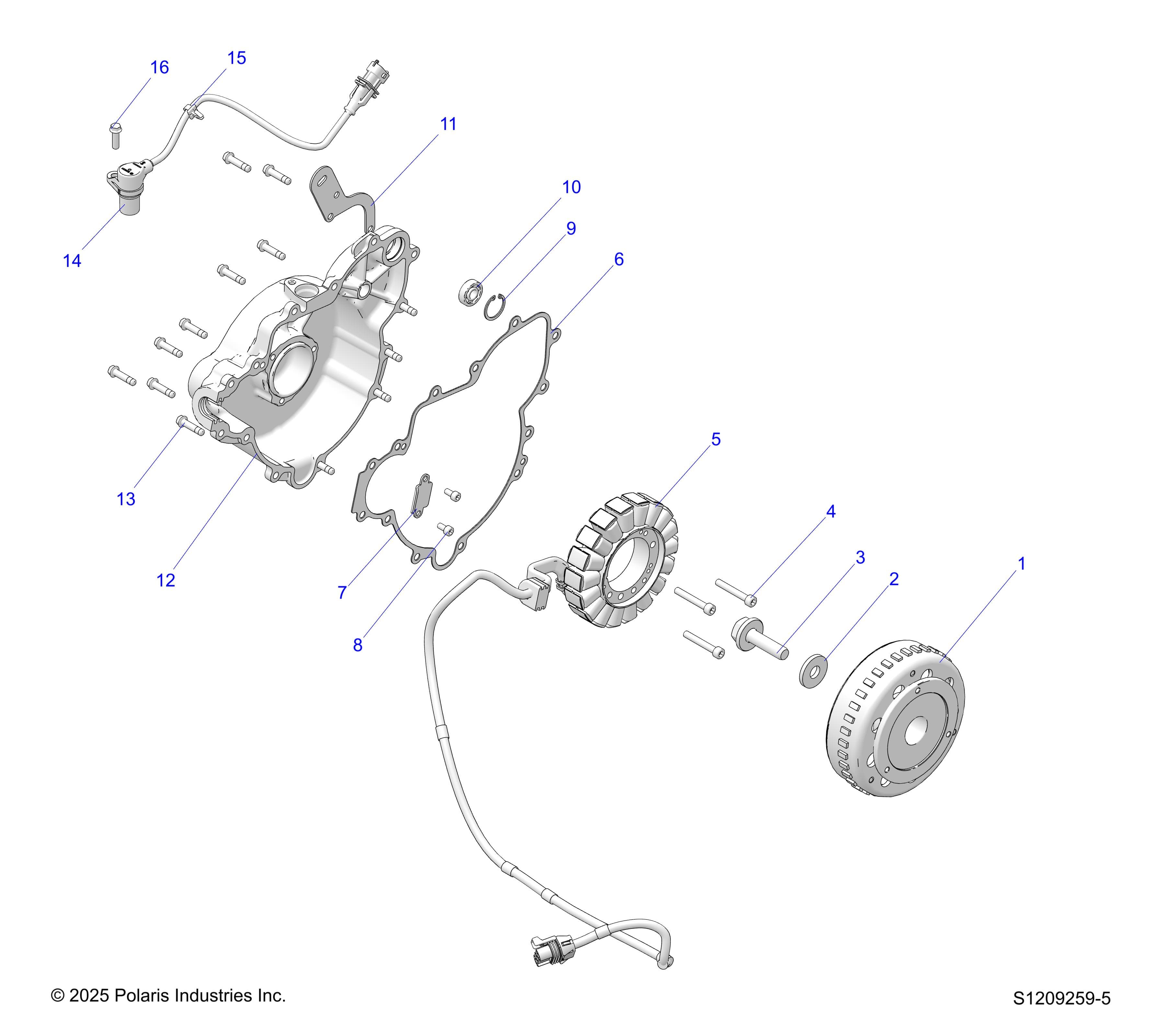 2026 RANGER 1000 CABBED β ENGINE, STATOR & FLYWHEEL diagram