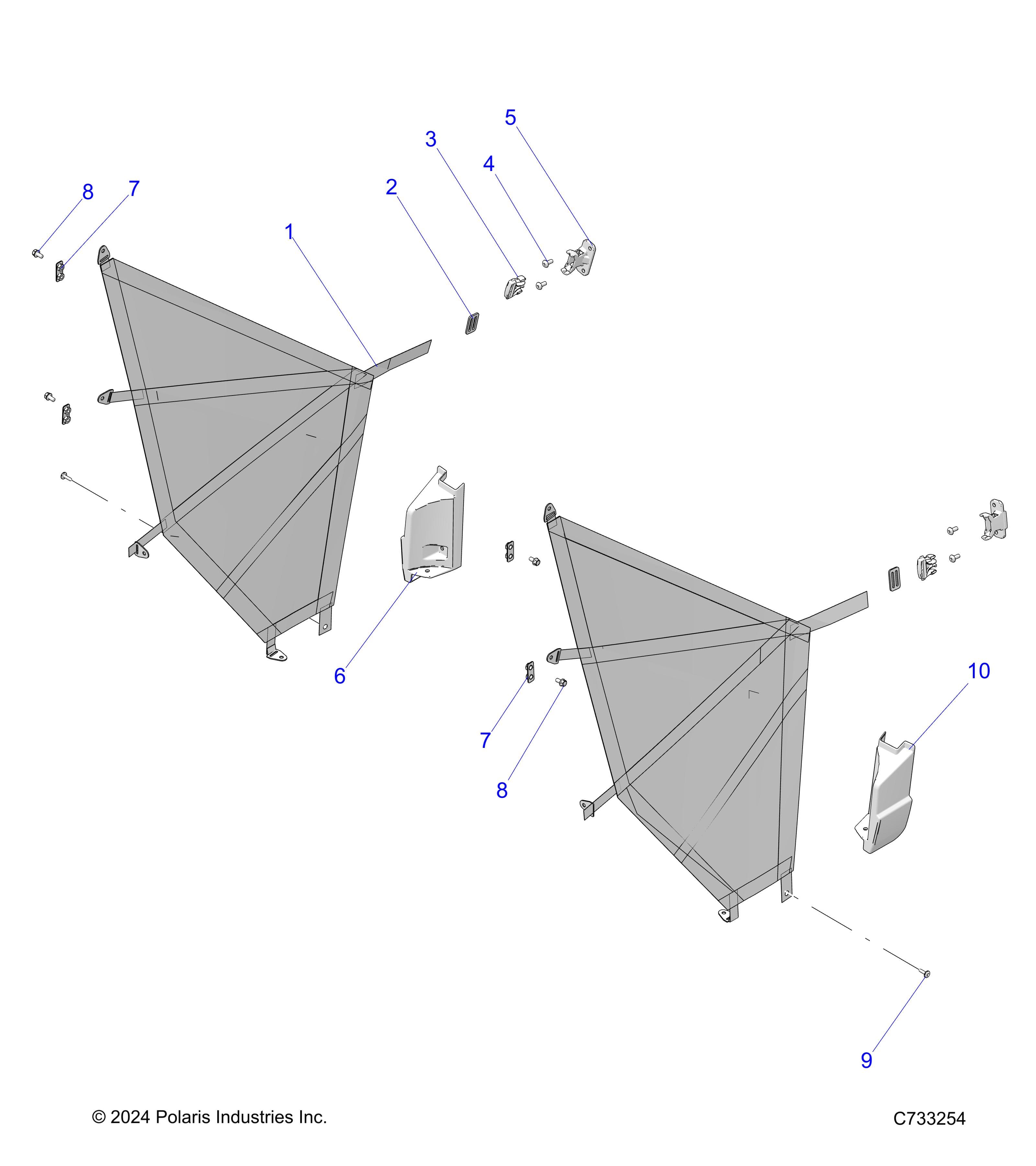 2026 RANGER 1000 NON EPS β BODY, NETS - R26TAA99A1/B1 (C733254) diagram