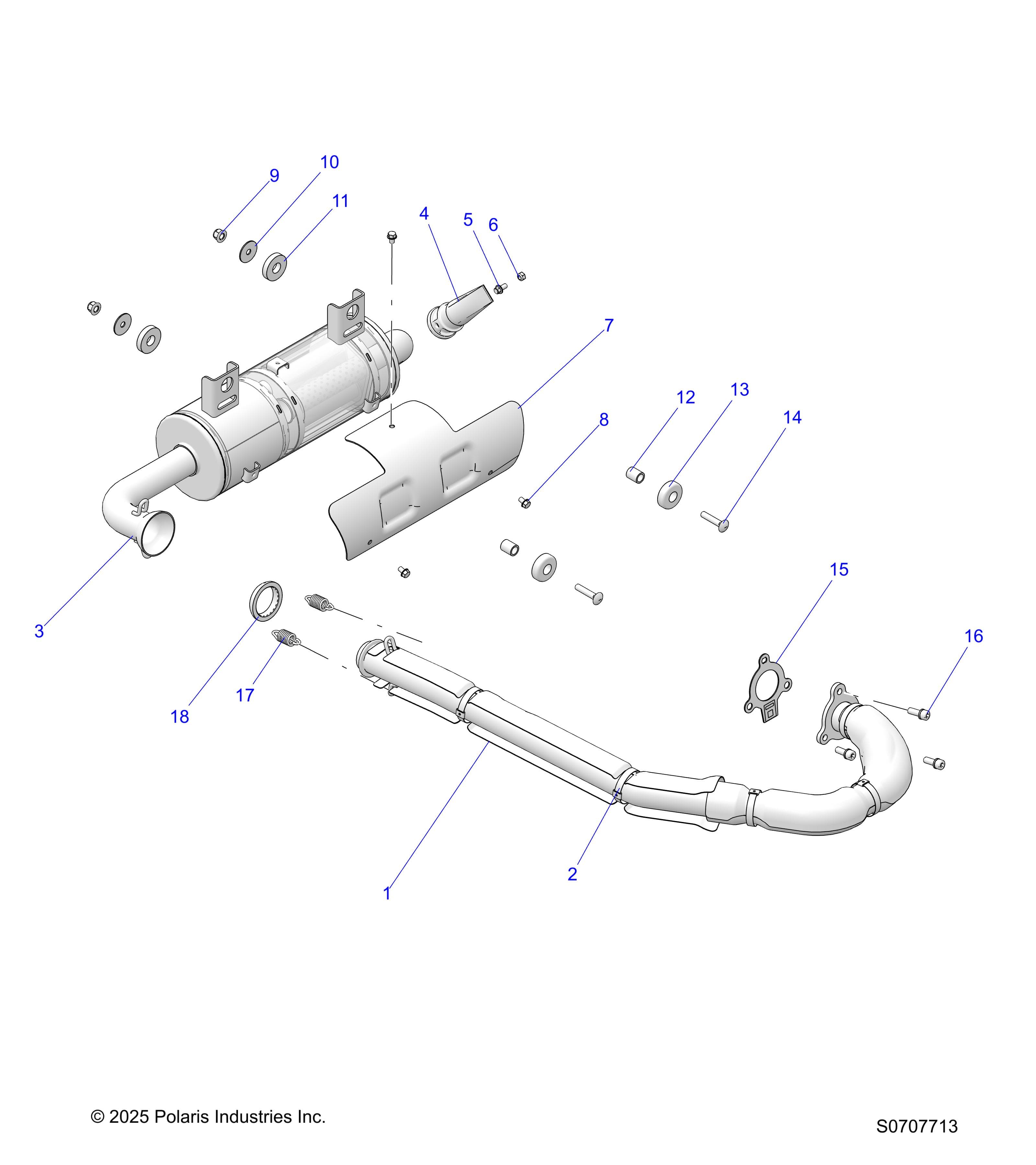 2026 RANGER 500 β ENGINE, EXHAUST SYSTEM diagram
