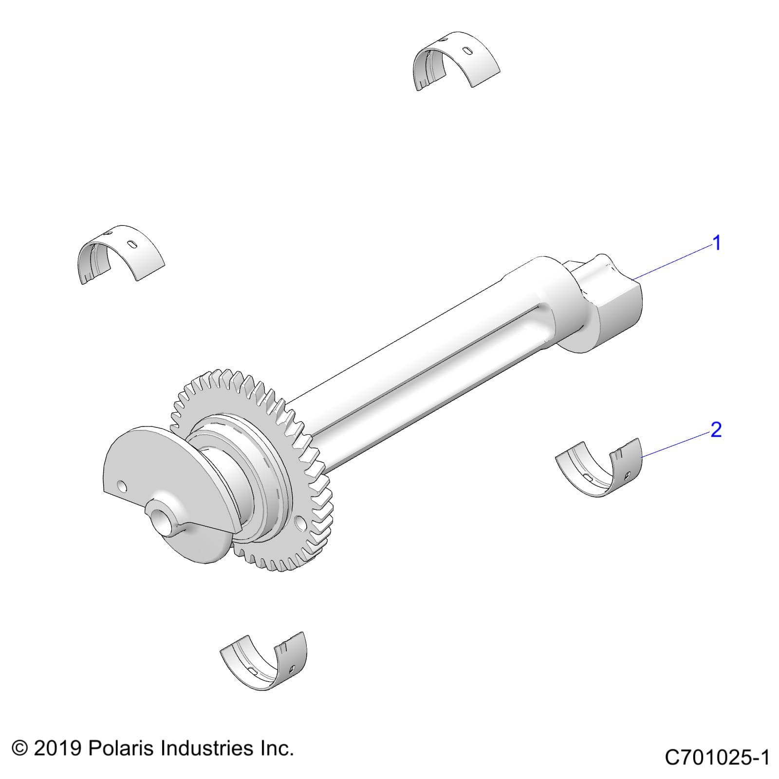 2026 RZR 900 TRAIL SPORT β ENGINE, BALANCER - Z26A5E87A5 (C701025-1) diagram