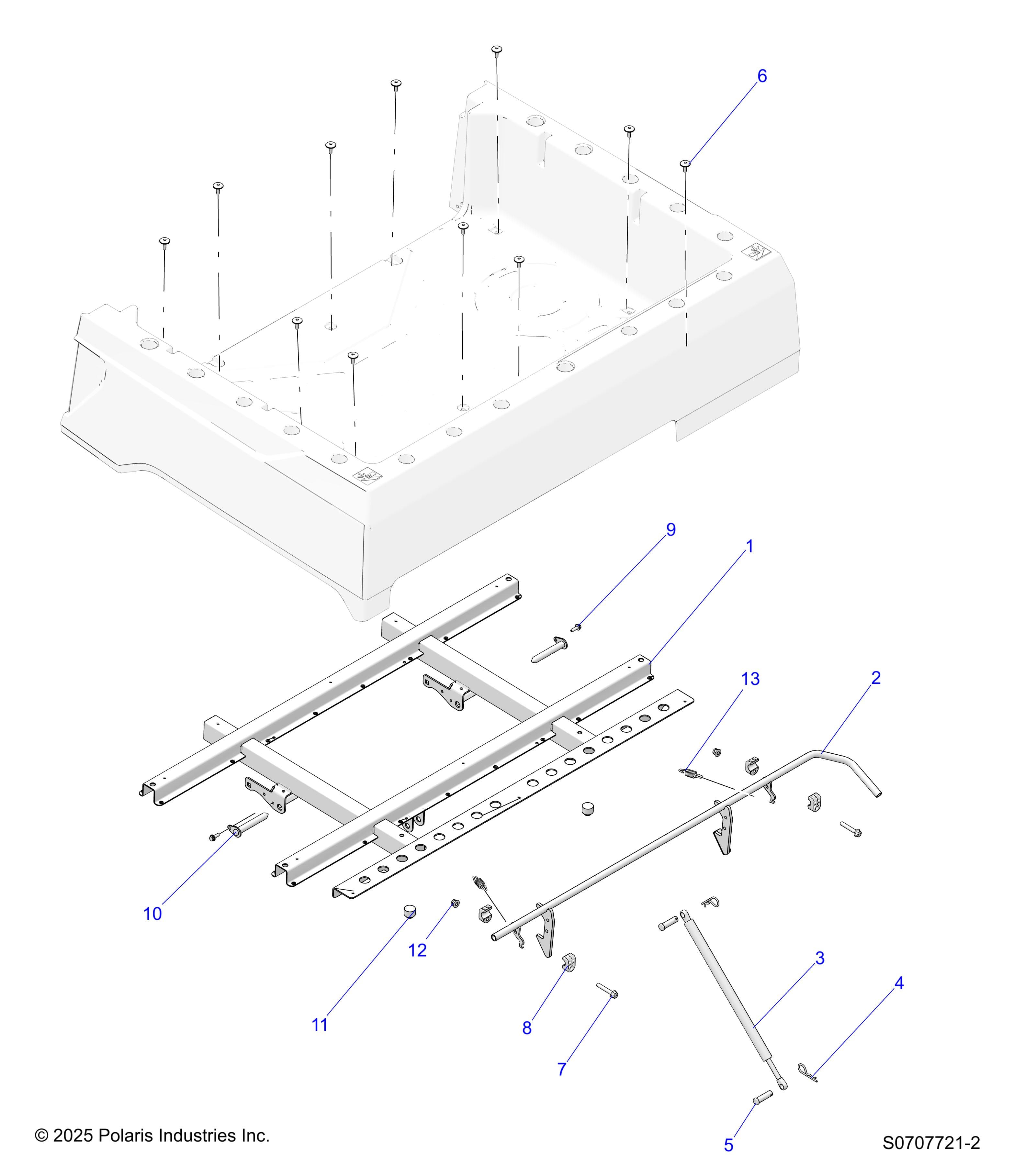 2026 RANGER 500 β BODY, BOX MOUNTING diagram