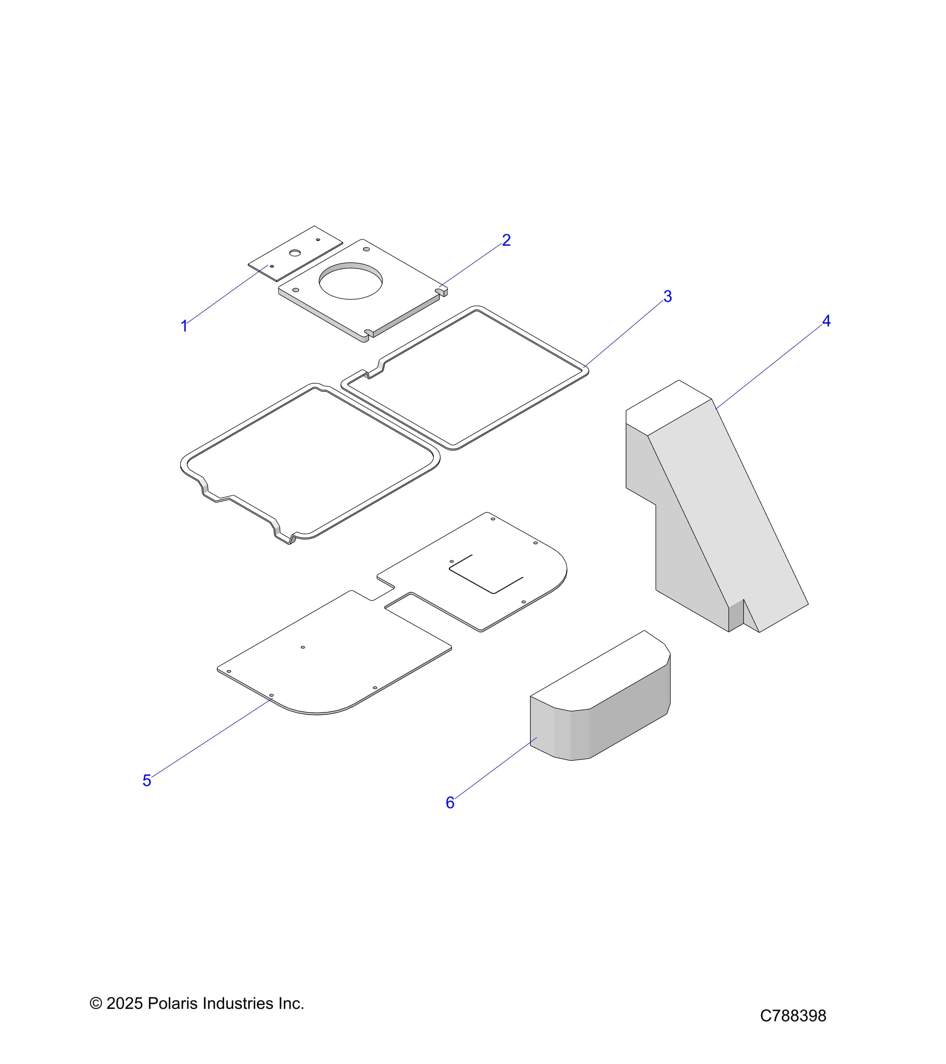 2026 RANGER 1000 XP NSTR ULTIMATE TRAIL BOSS β BODY, FOAM - R26RRV99AK (C788398) diagram