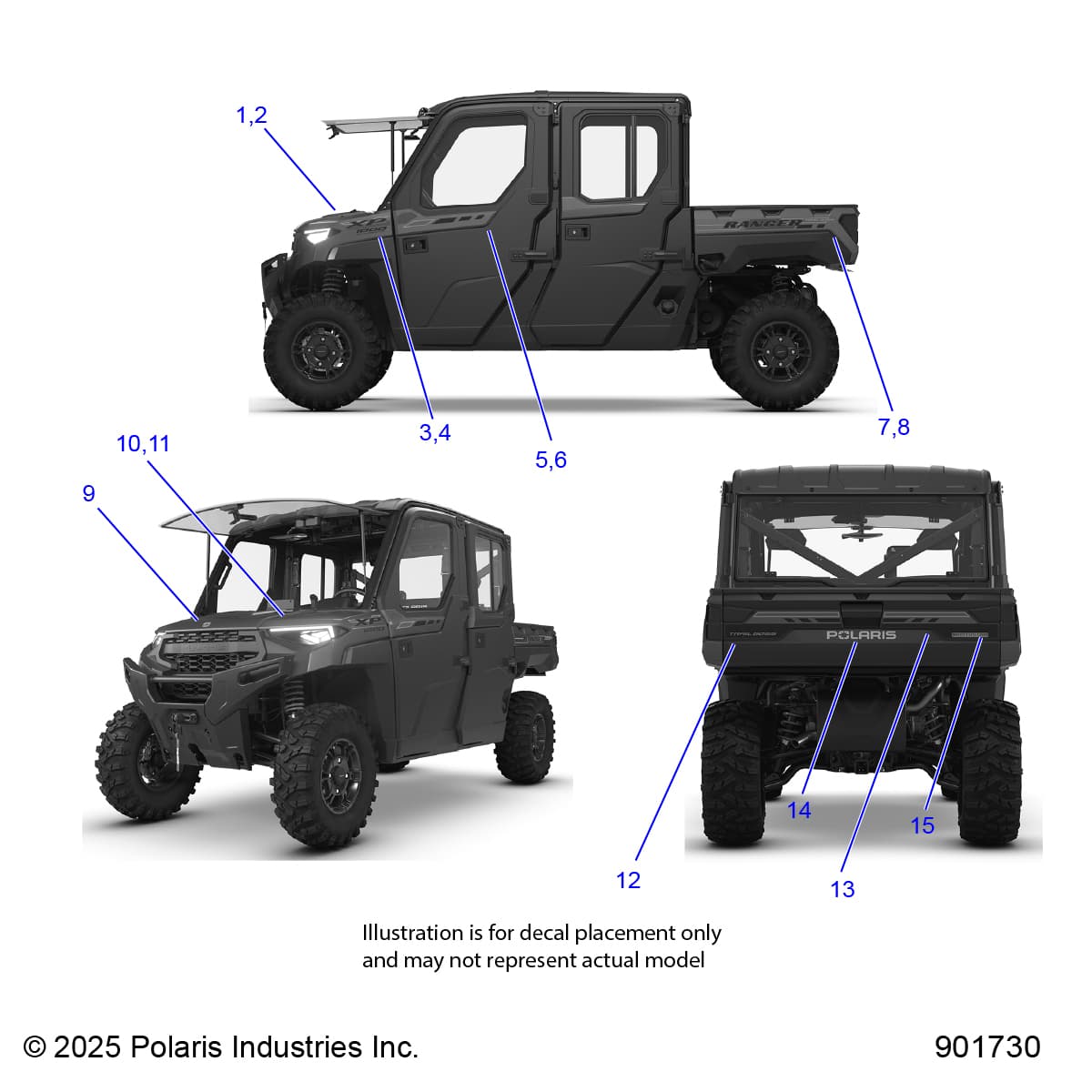 2026 RANGER 1000 XP CREW NSTR ULTIMATE TRAIL BOSS β BODY, DECALS, GRAPHIC - R26RSV99AK (900759) diagram