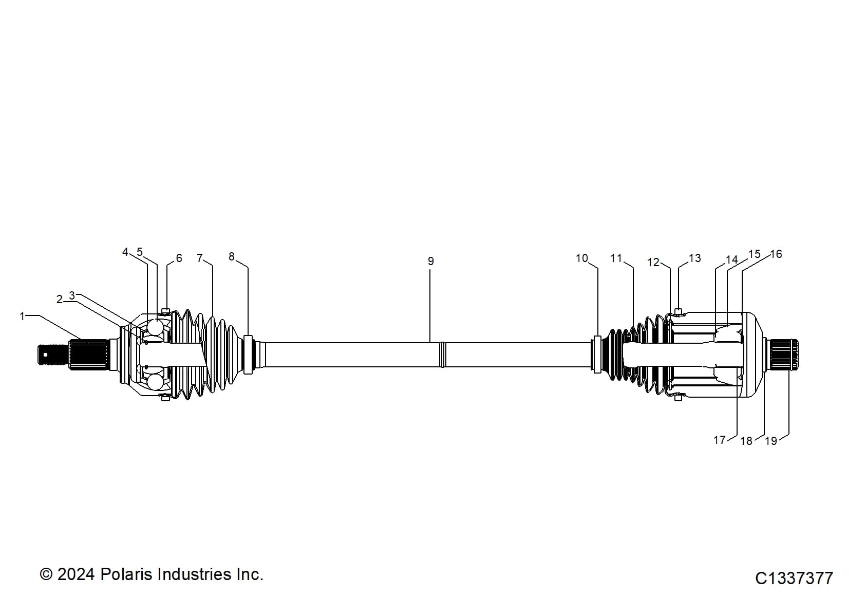 2026 POLARIS XPEDITION ADV 5 NORTHSTAR β DRIVE TRAIN, FRONT HALF SHAFT diagram