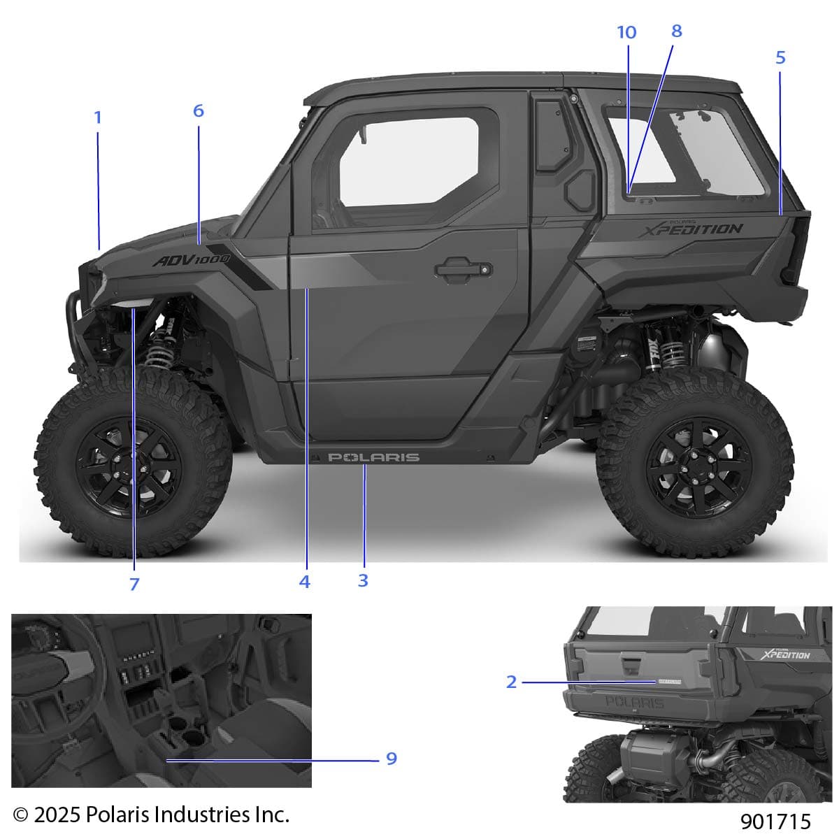 2026 POLARIS XPEDITION ADV NORTHSTAR β BODY, DECALS, GRAPHICS - G26GVW99AS/BS diagram