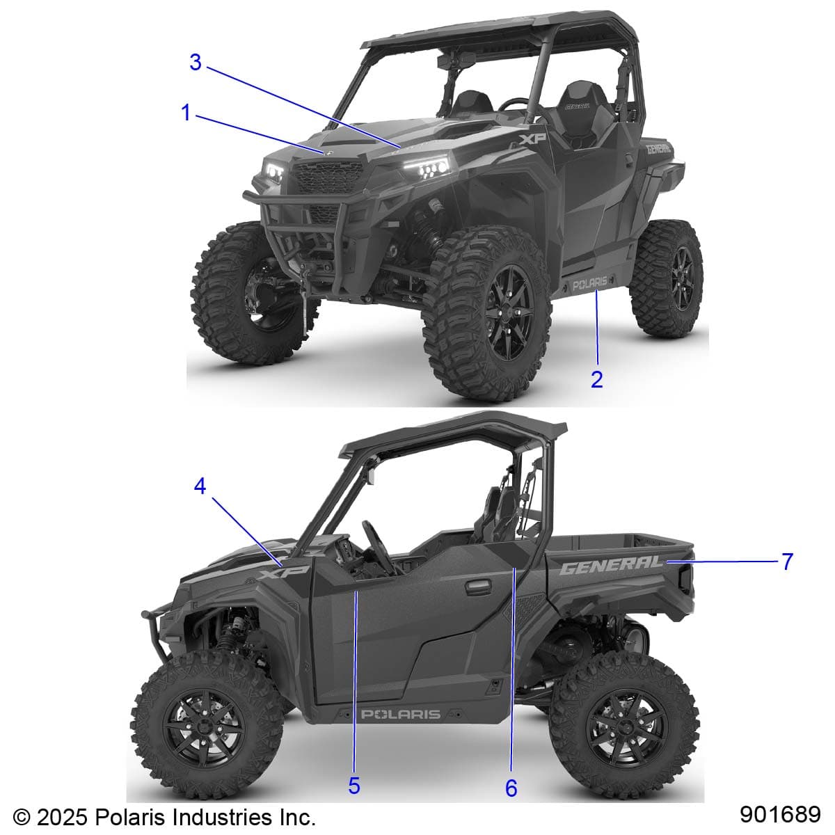 2026 GENERAL XP 1000 ULTIMATE β BODY, DECALS - G26GXK99AN/BN diagram