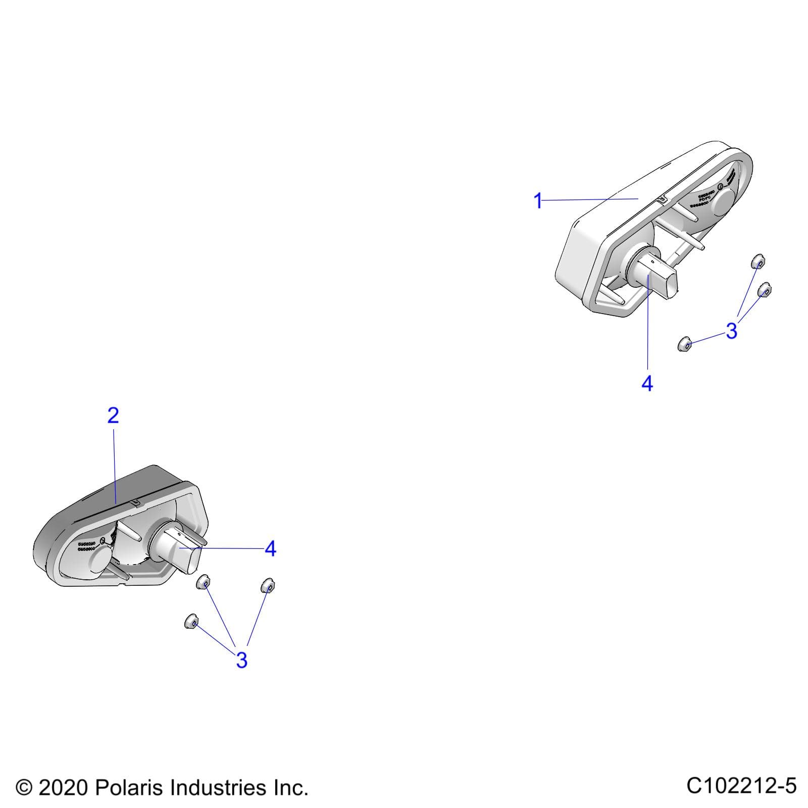 2026 SPORTSMAN 850 MUD 49S R01 - A26SXN85A7 β ELECTRICAL, TAILLIGHTS - A26SXN85A7 (C102212-5) diagram