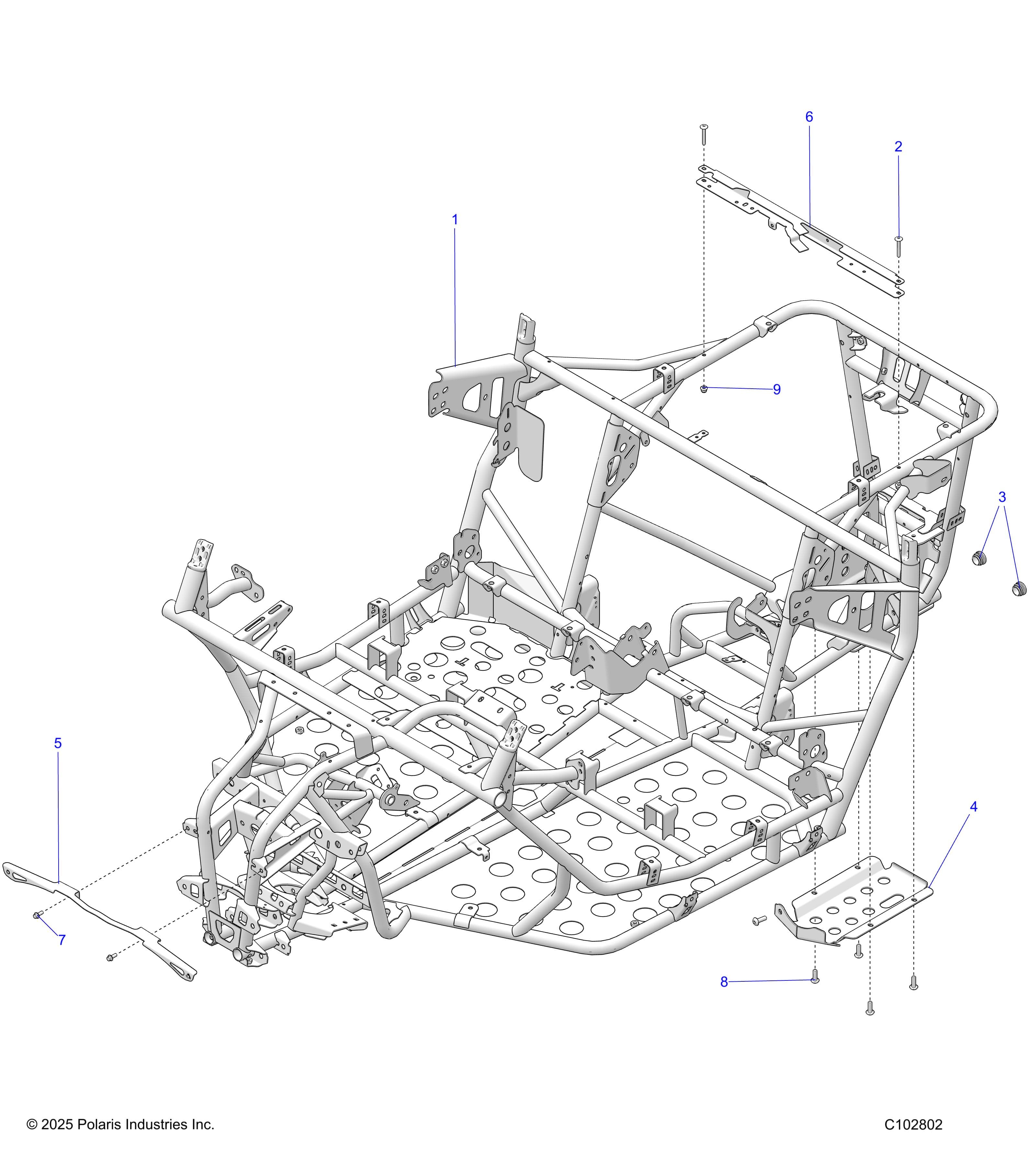 2026 RZR 200 AU β CHASSIS, FRAME - Z26HCA18D4 (C102802) diagram