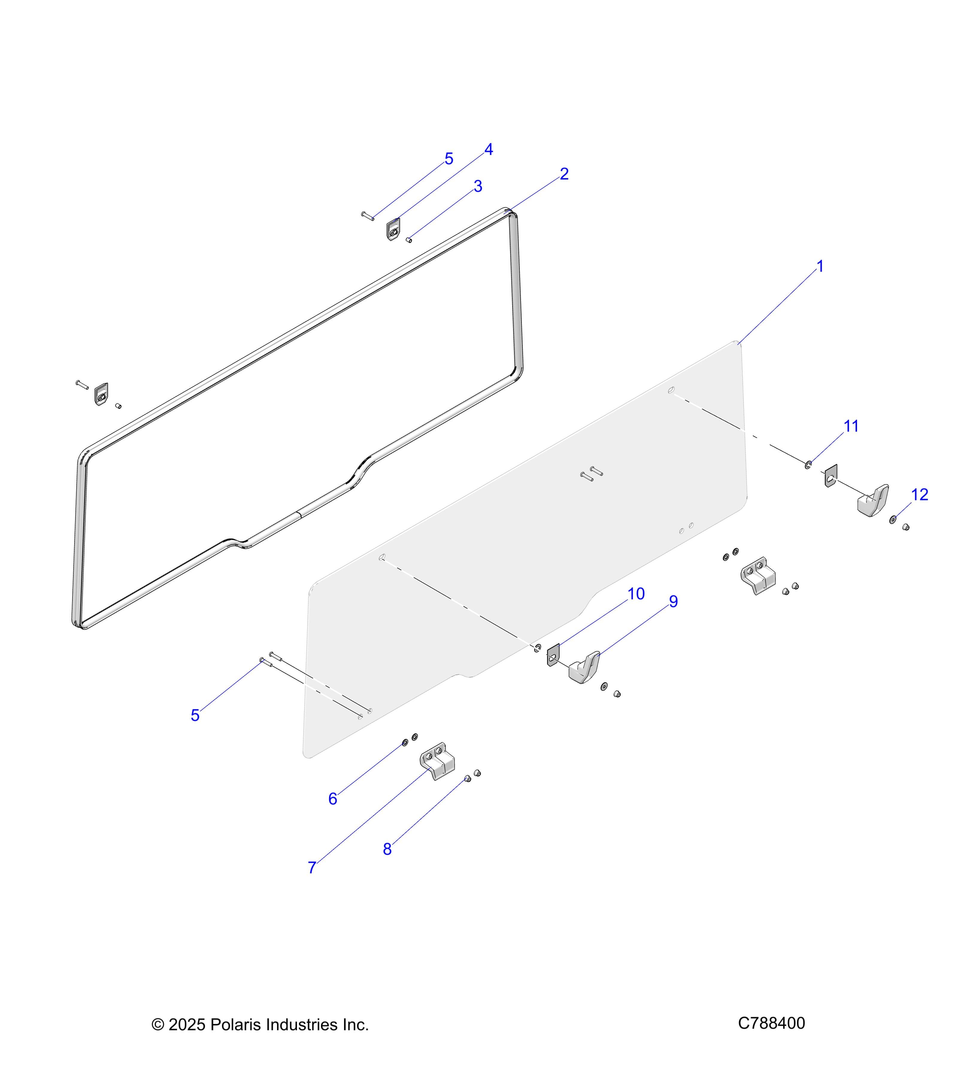 2026 RANGER 1000 XP CREW NSTR ULTIMATE β BODY, REAR WINDOW - R26RSY99A9/AF/AH/AB/AS/B9/BF/BH/BB/BS (C788400) diagram