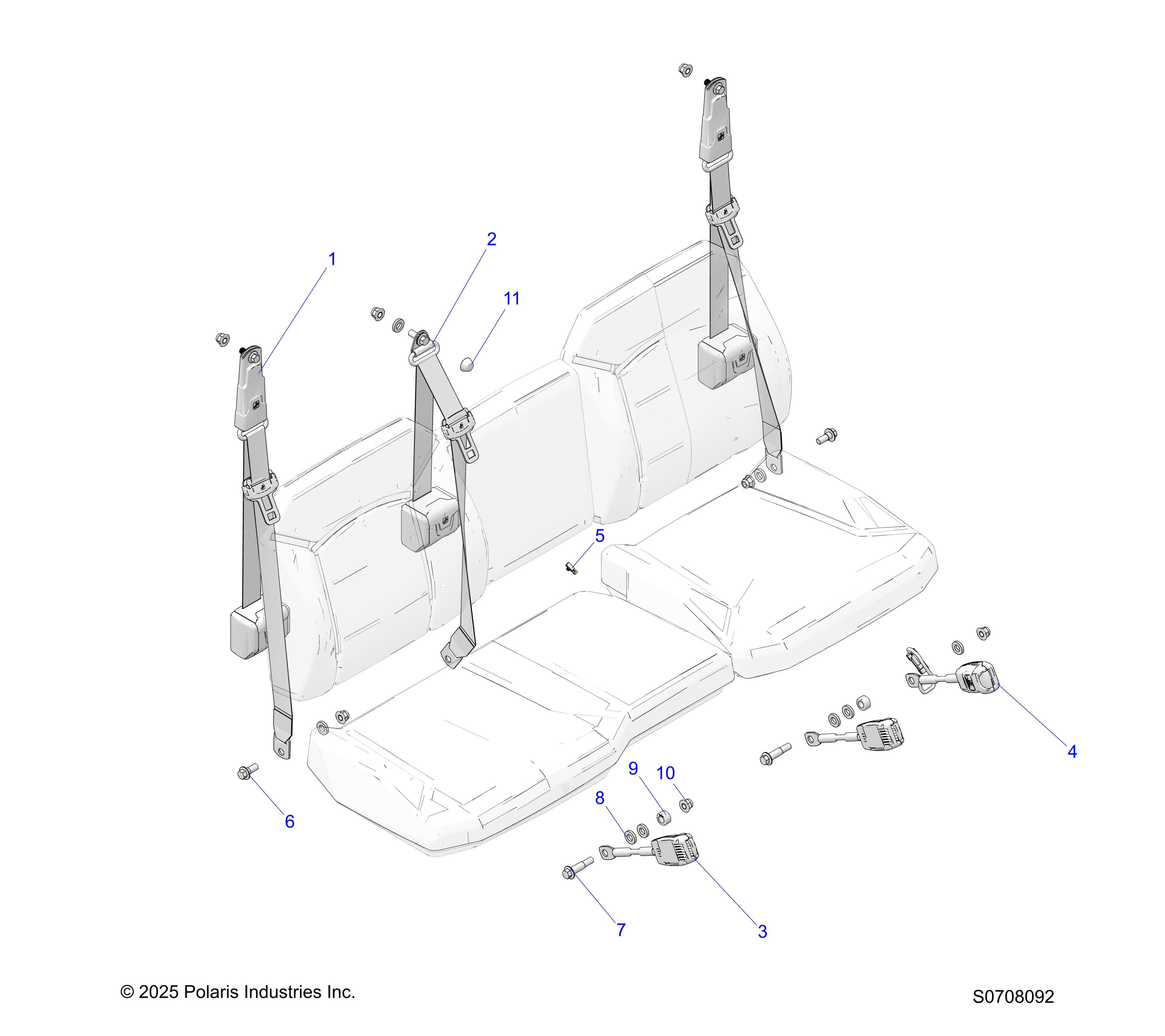 2026 RANGER 1000 XP NSTR ULTIMATE TRAIL BOSS β BODY, SEAT BELT MOUNTING - R26RRV99AK (S0708092) diagram
