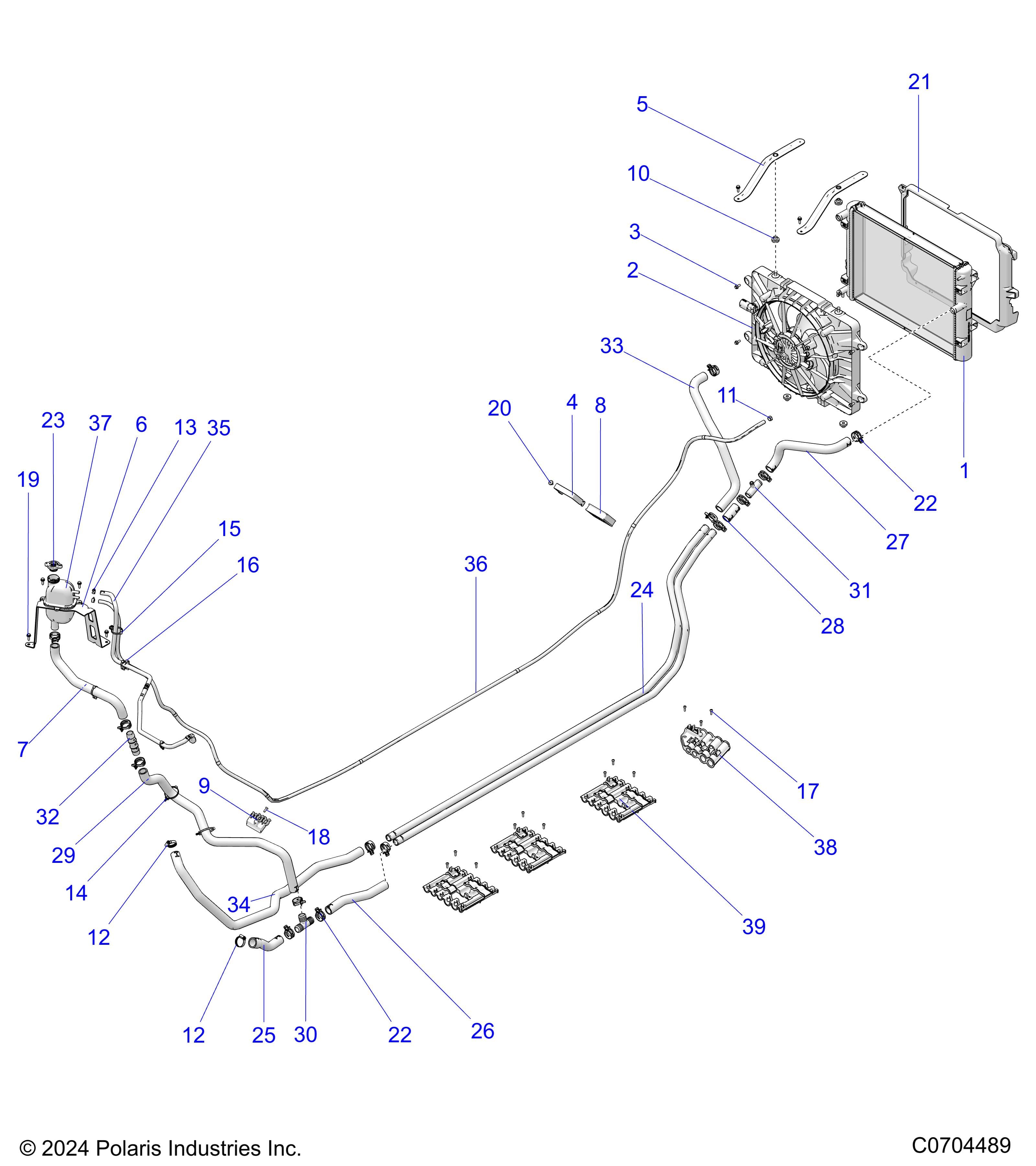 2026 POLARIS XPEDITION XP5 NORTHSTAR β ENGINE, COOLING diagram
