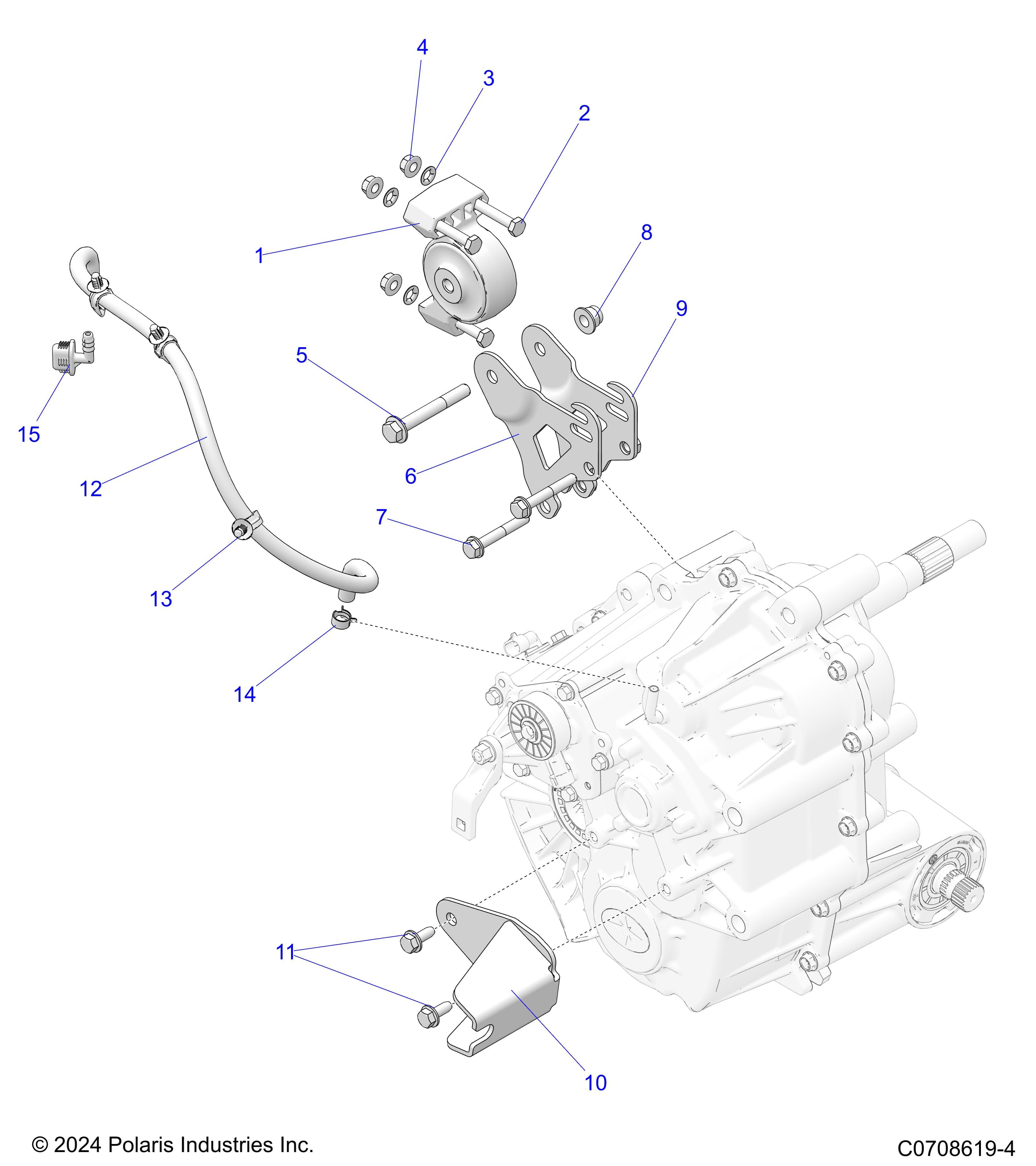 2026 POLARIS XPEDITION ADV 5 NORTHSTAR β DRIVE TRAIN, MAIN GEARCASE MOUNTING diagram