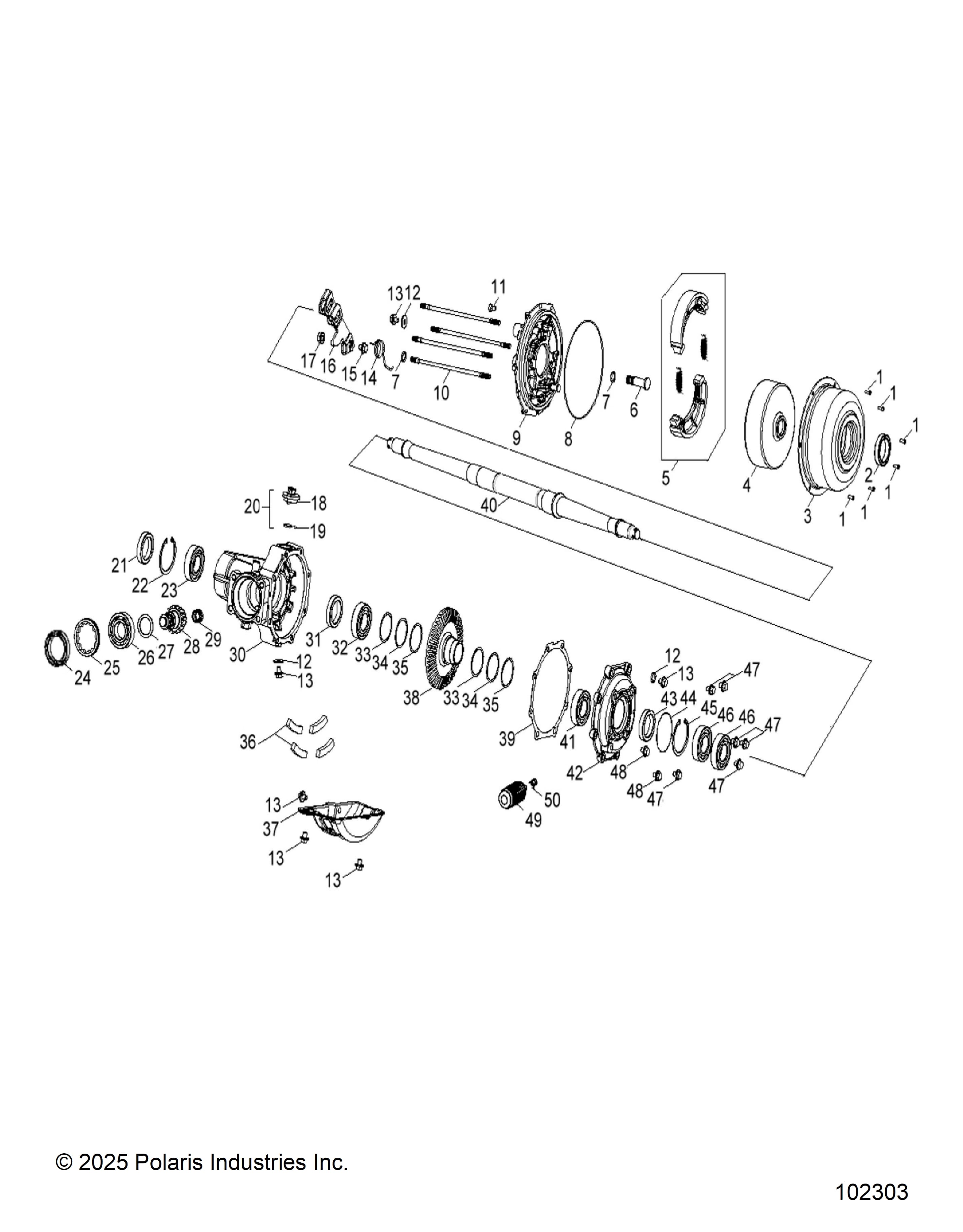 2026 PHOENIX 200 R01 - A26YPA20A4 β WHEELS, REAR AXLE - A26YPA20A4 (49ATVAXLE09PHX) diagram