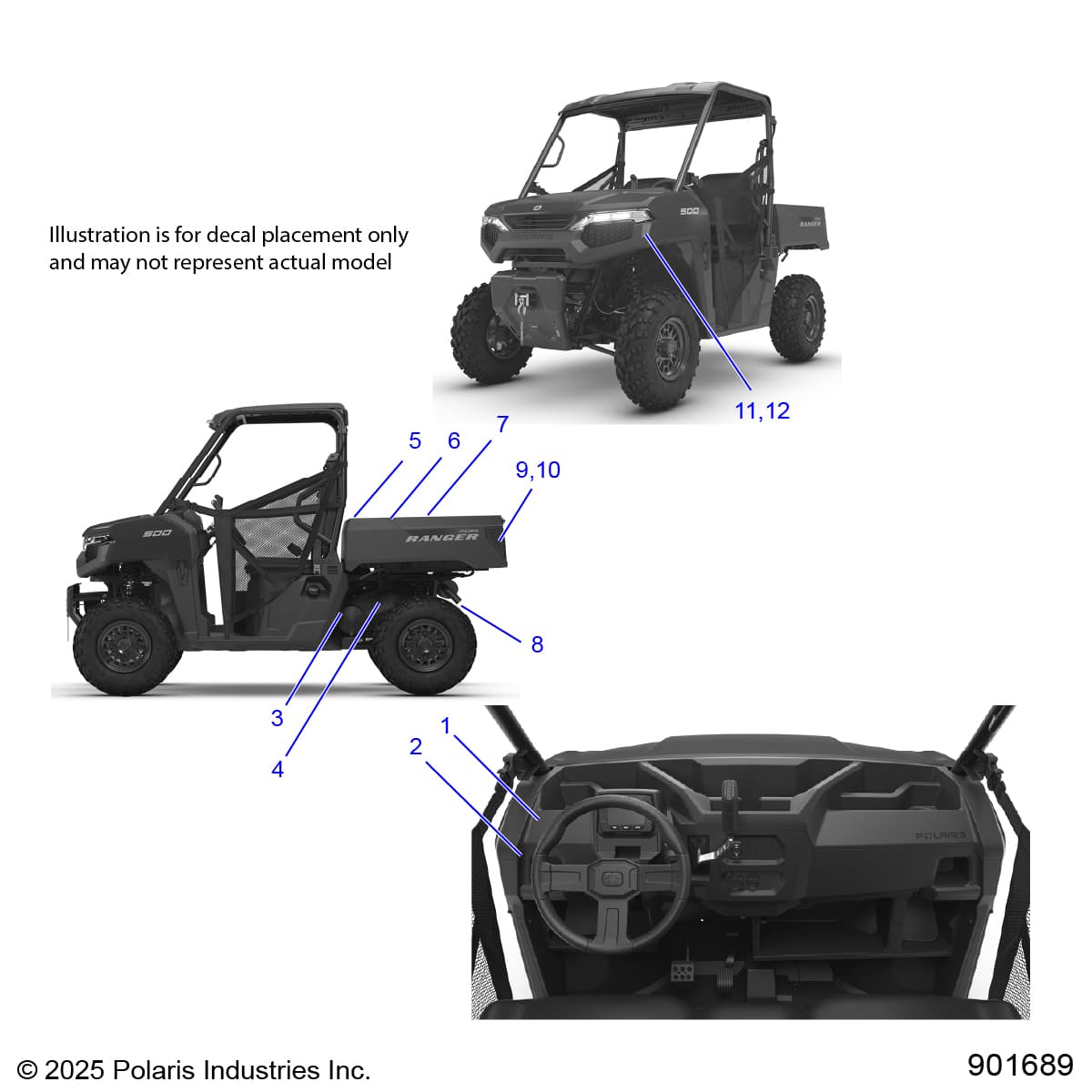 2026 RANGER 500 β BODY, DECALS, GENERAL diagram