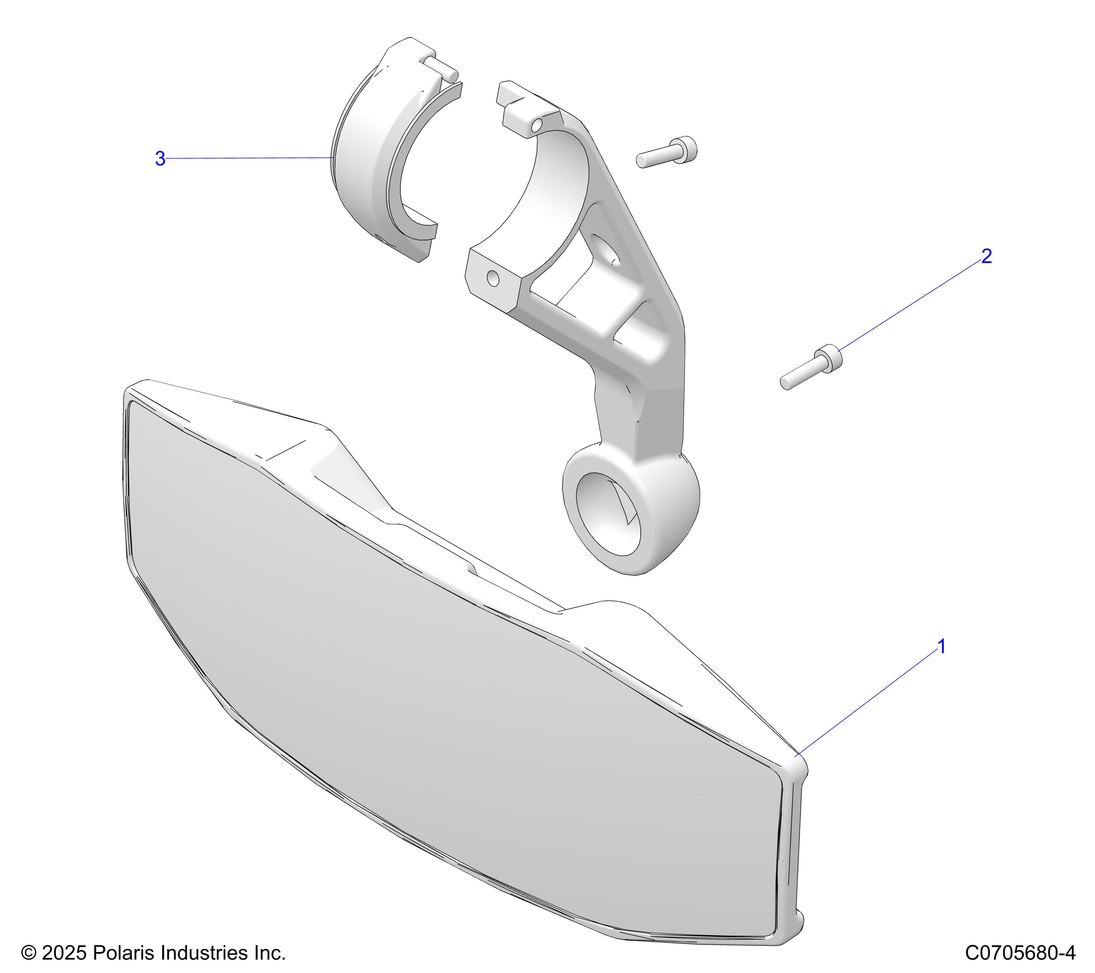 2026 GENERAL XP 1000 PREMIUM β BODY, MIRROR, REAR diagram
