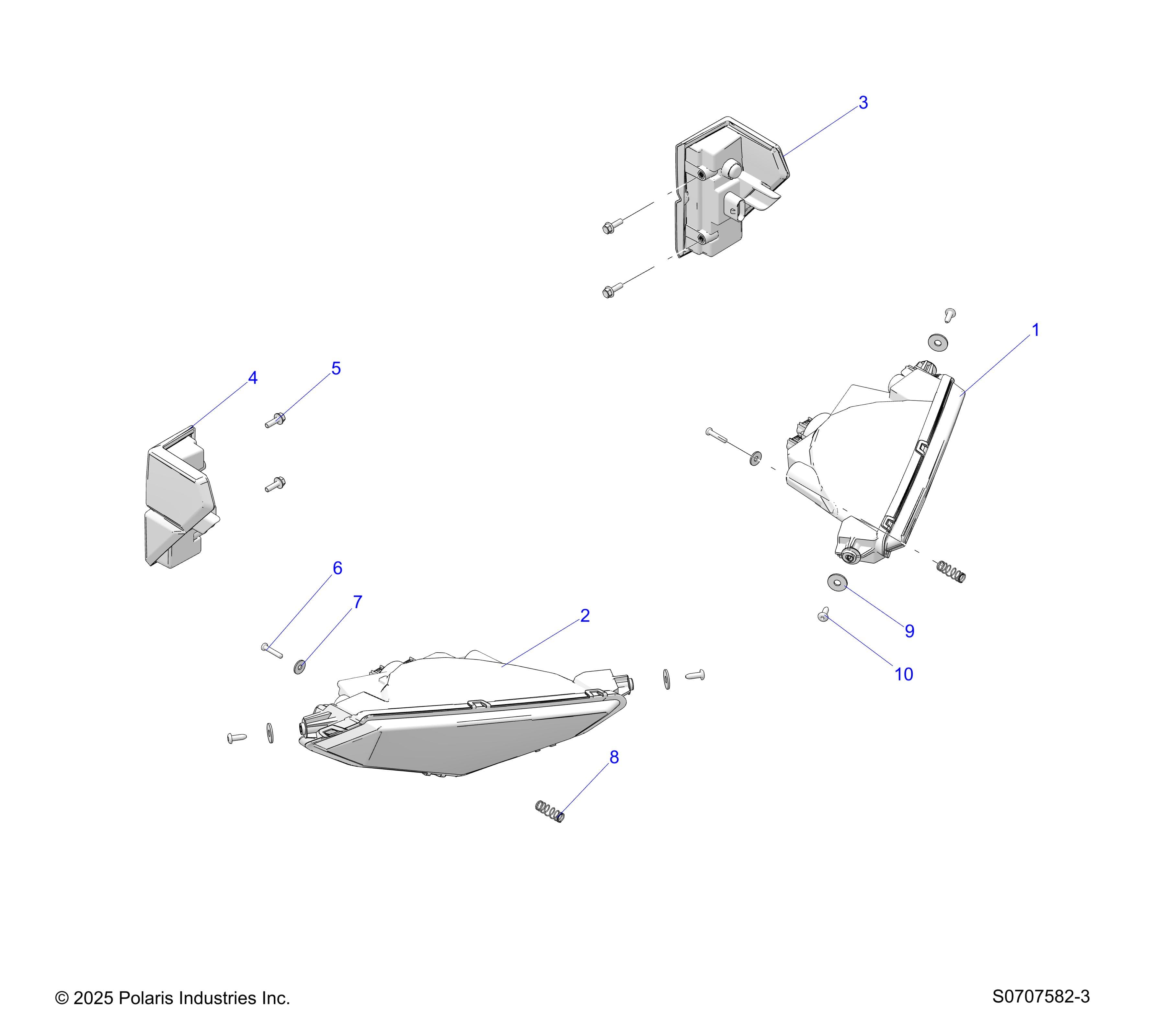 2026 RANGER 1000 EPS β ELECTRICAL, HEADLIGHTS & TAILLIGHTS diagram