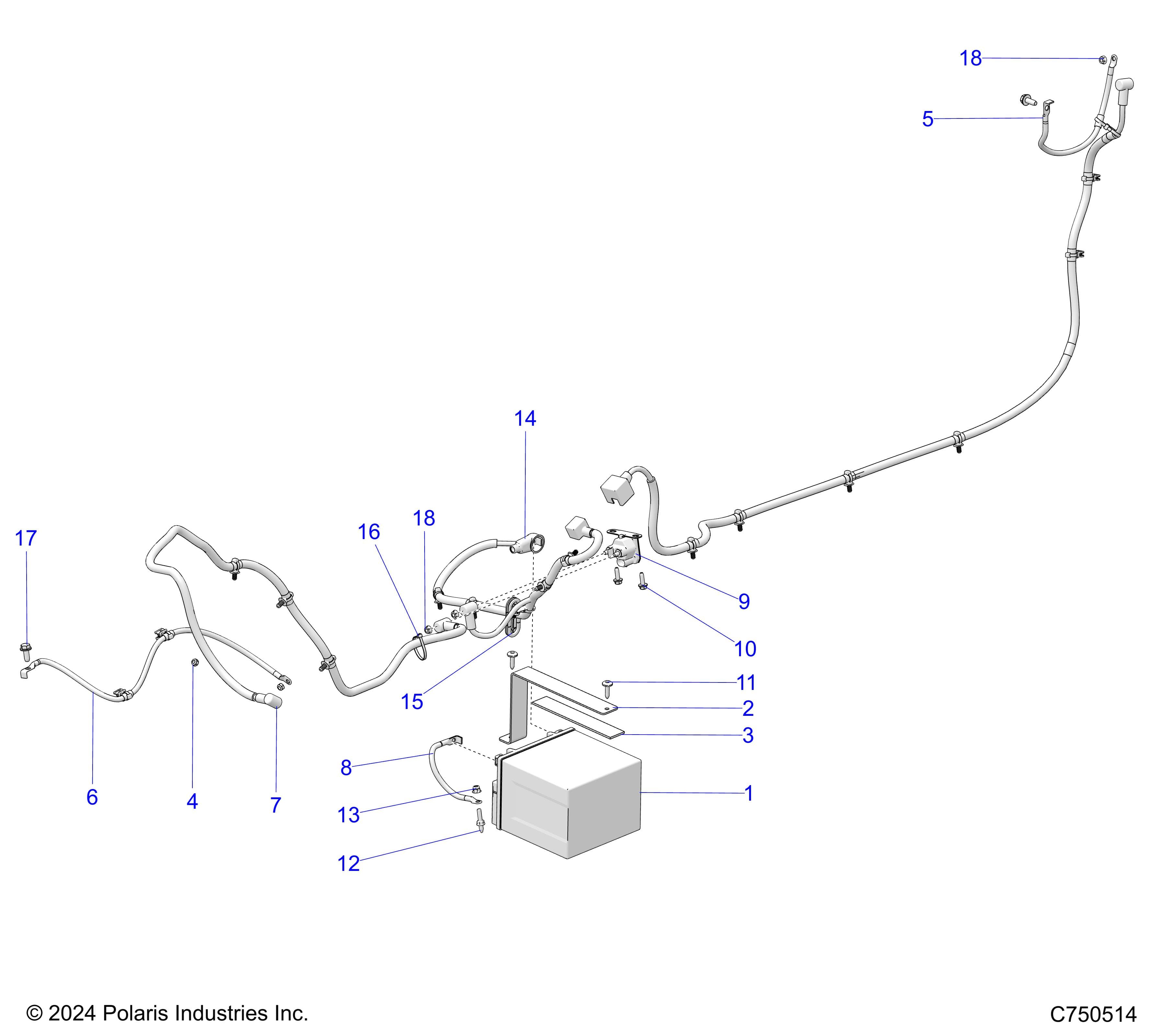 2026 RZR PRO S SPORT β ELECTRICAL, BATTERY AND RELATED - Z26SPE92A4/B4/A6/B6 (C750514) diagram