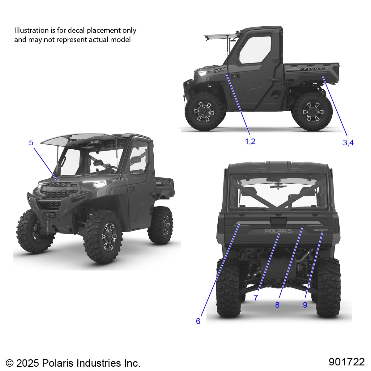 2026 RANGER 1000 XP NSTR β BODY, DECALS, GRAPHIC - R26RRU99A9/AF/AH/AB/AS/B9/BF/BH/BB/BS (901722) diagram