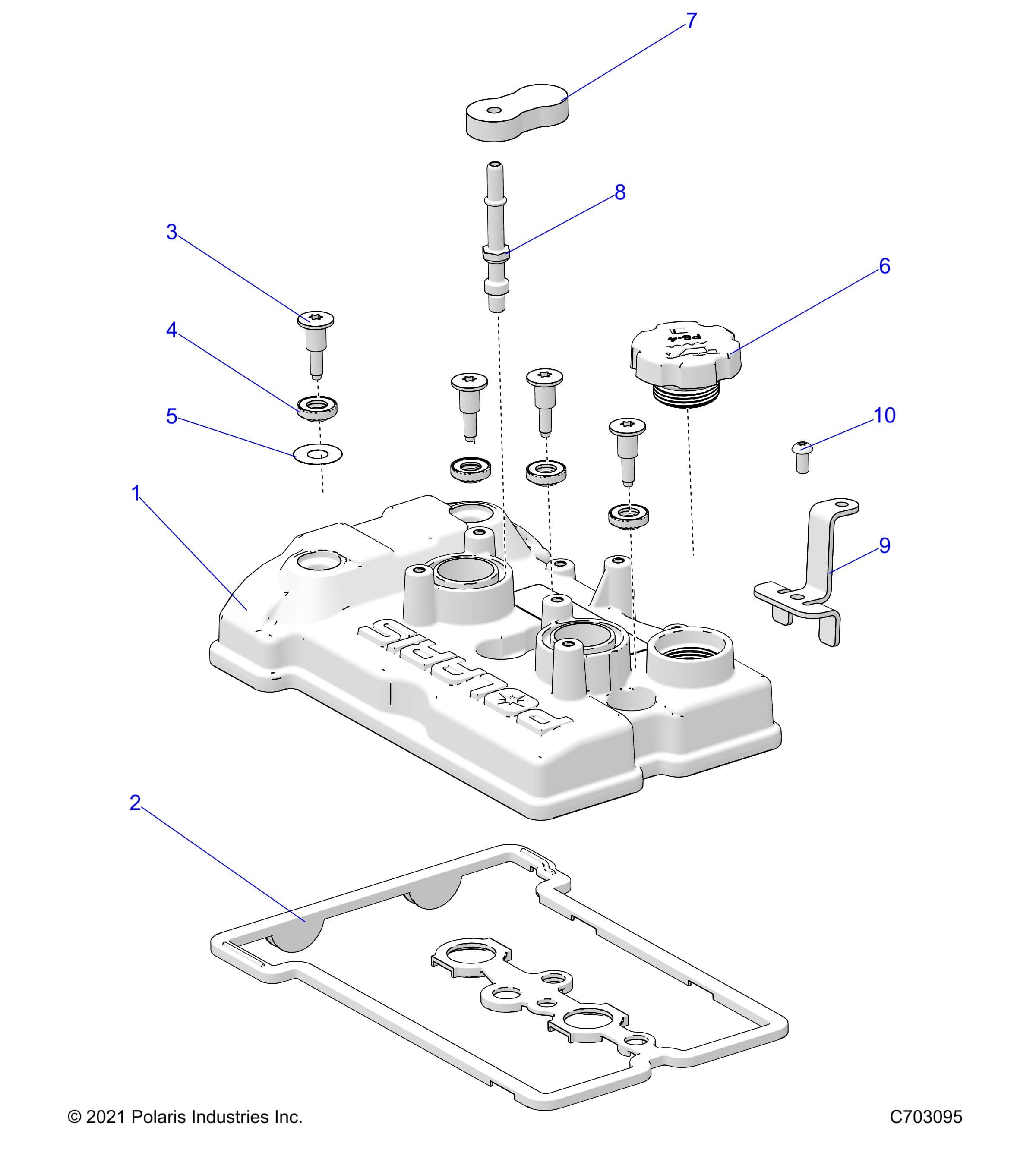 2026 RZR XP 4 1000 ULTIMATE β ENGINE, VALVE COVER - Z26NMT99A4/B4/A6 (C703095) diagram