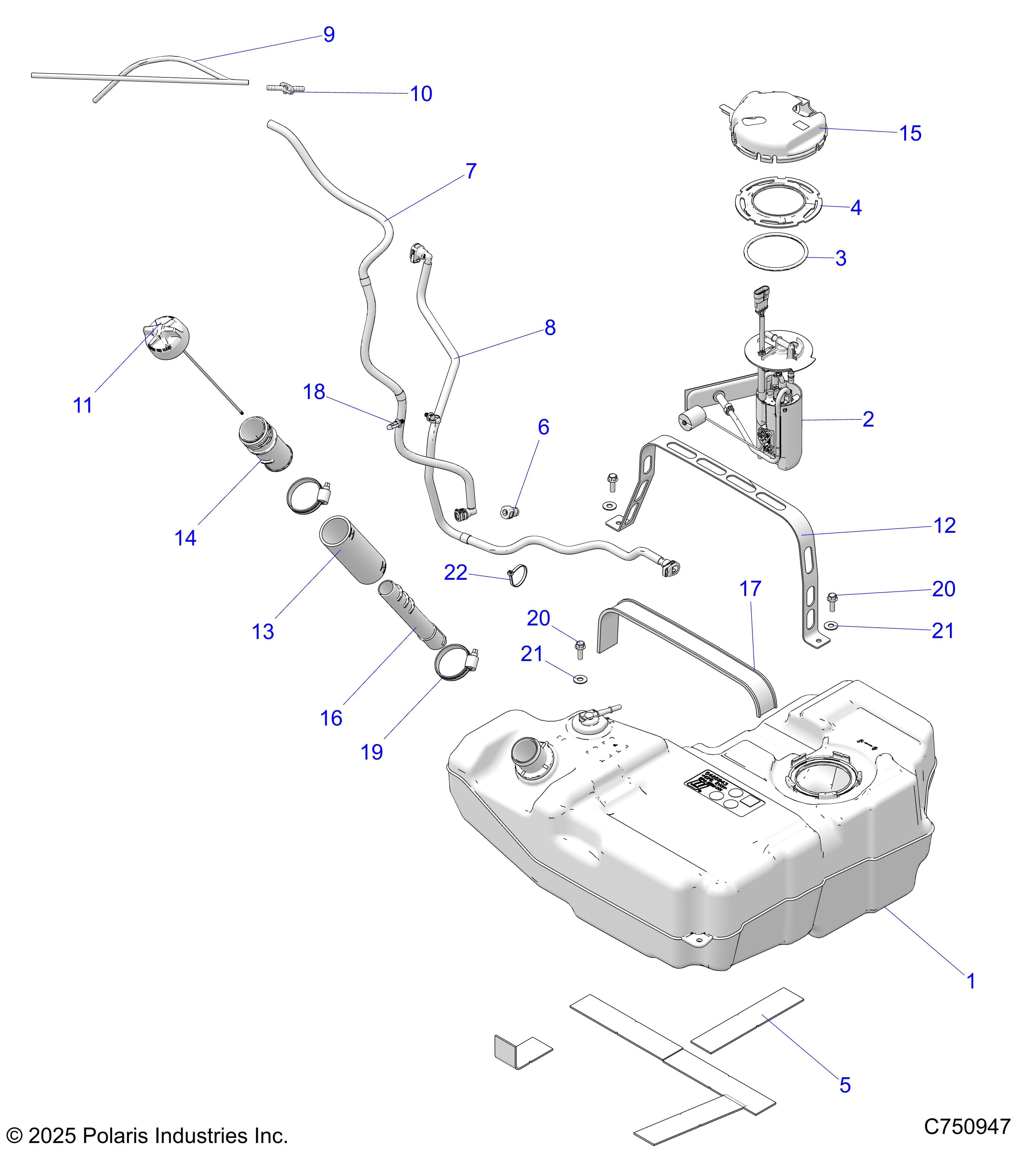 2026 RZR PRO R4 ULTIMATE β FUEL SYSTEM, STD. - Z26R4K2KAC/AR/AJ/AV (C750947) diagram