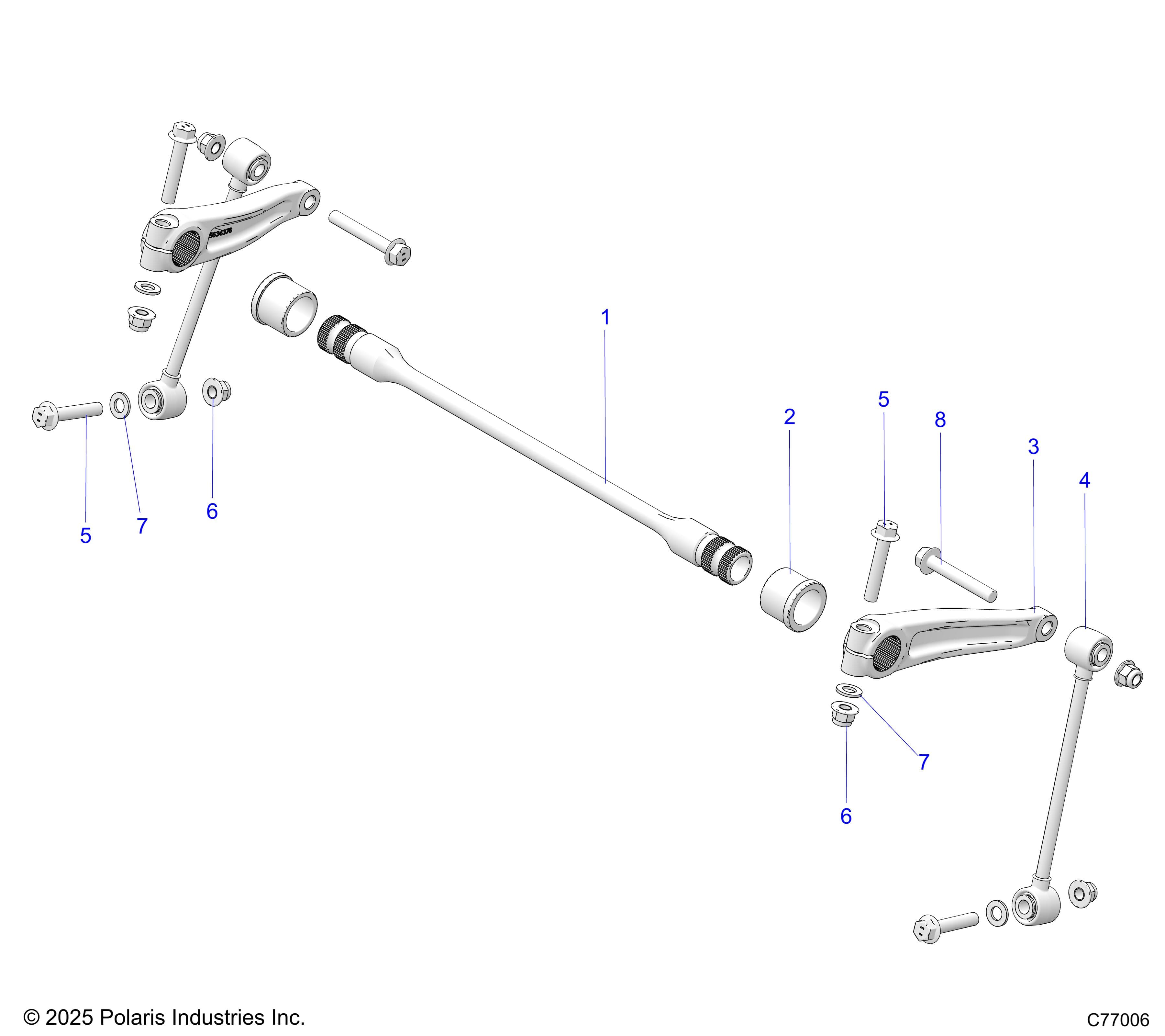 2026 RZR PRO R RACE β SUSPENSION, FRONT STABILIZER BAR - Z26RRE2KAL (C77006) diagram
