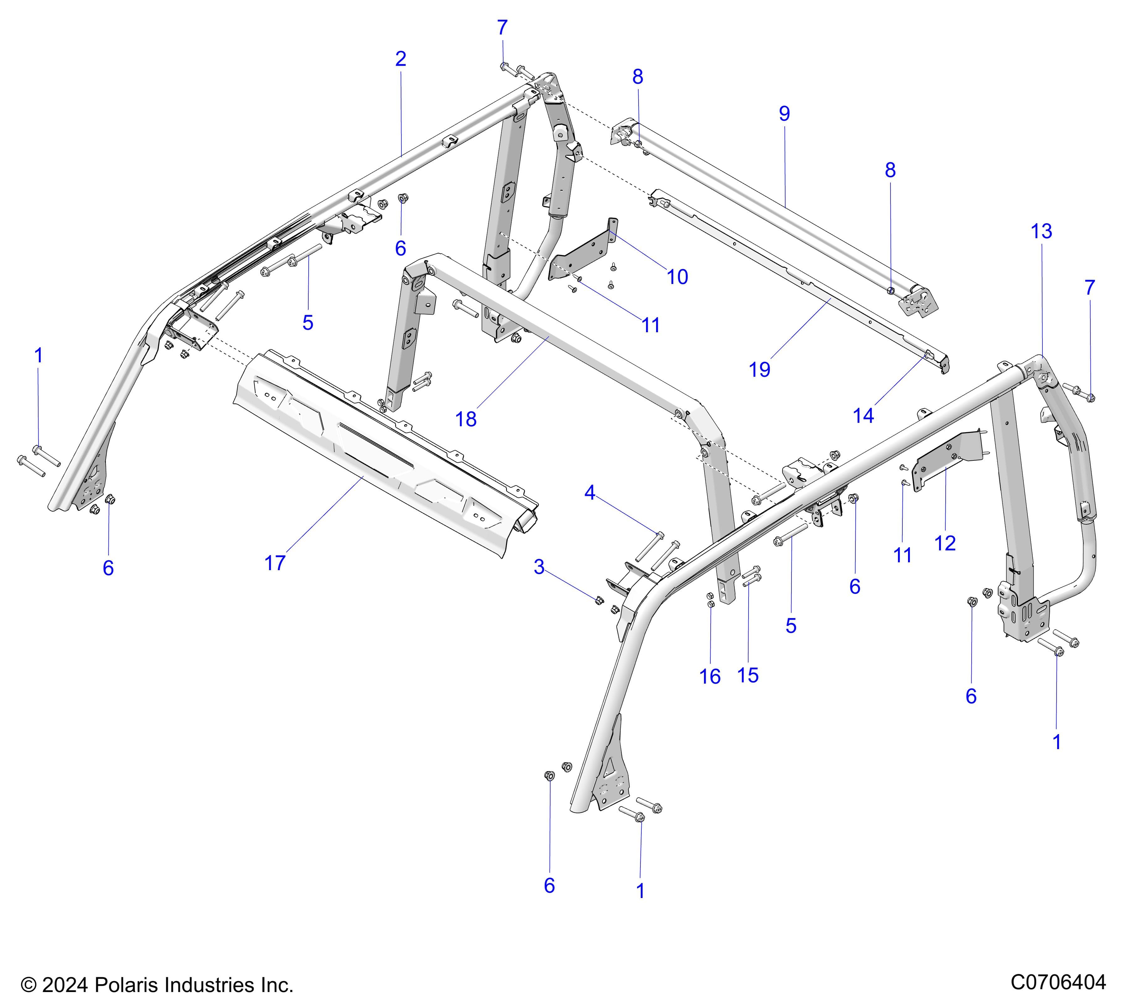 2026 POLARIS XPEDITION XP5 NORTHSTAR β CHASSIS, ROLLOVER PROTECTION 5P diagram