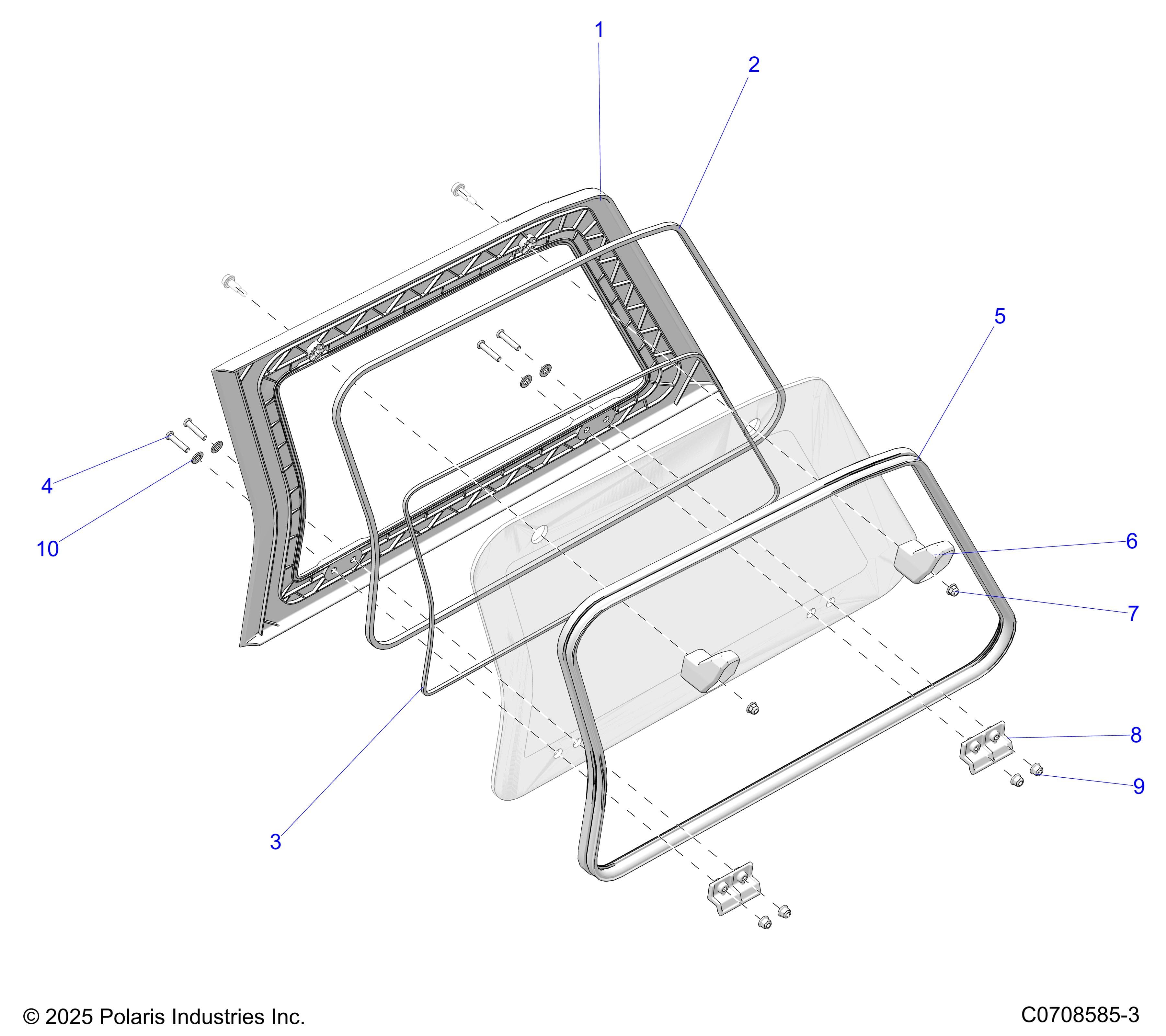2026 POLARIS XPEDITION ADV 5 NORTHSTAR β BODY, REAR CAB PANEL ASM diagram