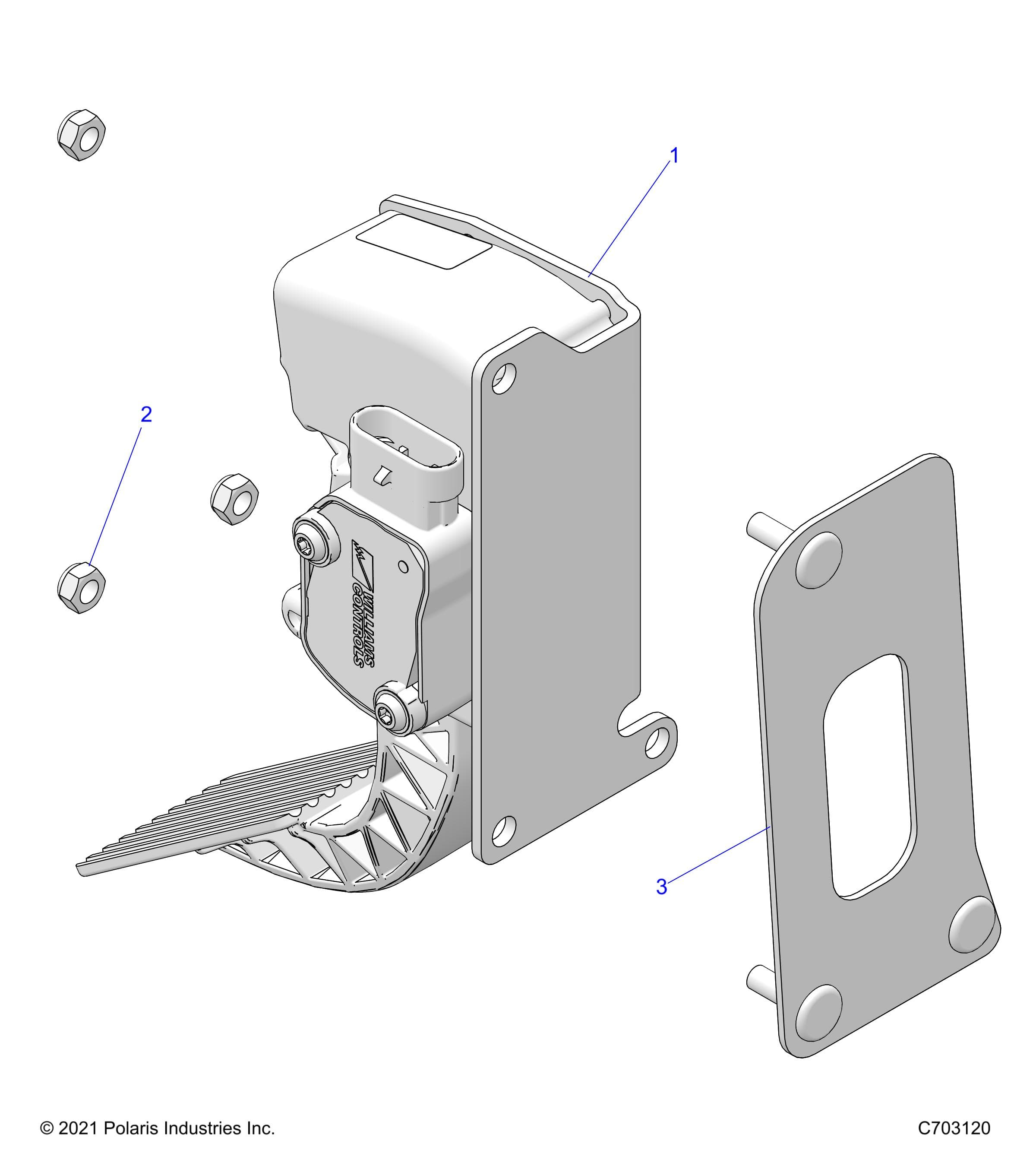 2026 RZR XP S 1000 ULTIMATE β ENGINE, THROTTLE PEDAL - Z26NEY99A4/B4/A6/B6 (C703120) diagram