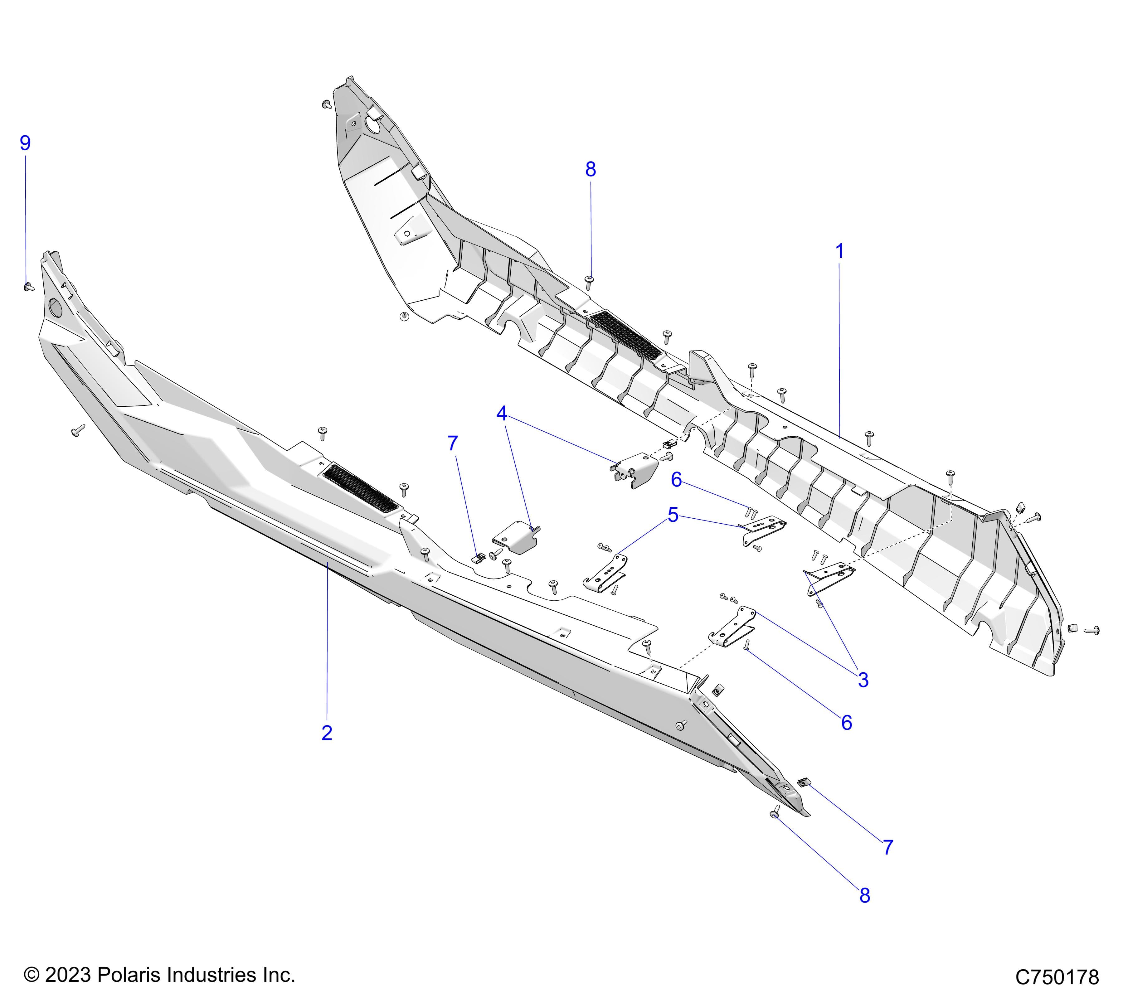 2026 RZR PRO S4 SPORT β BODY, ROCKERS - Z26S4E92A4/B4/A6/B6 (C750178) diagram