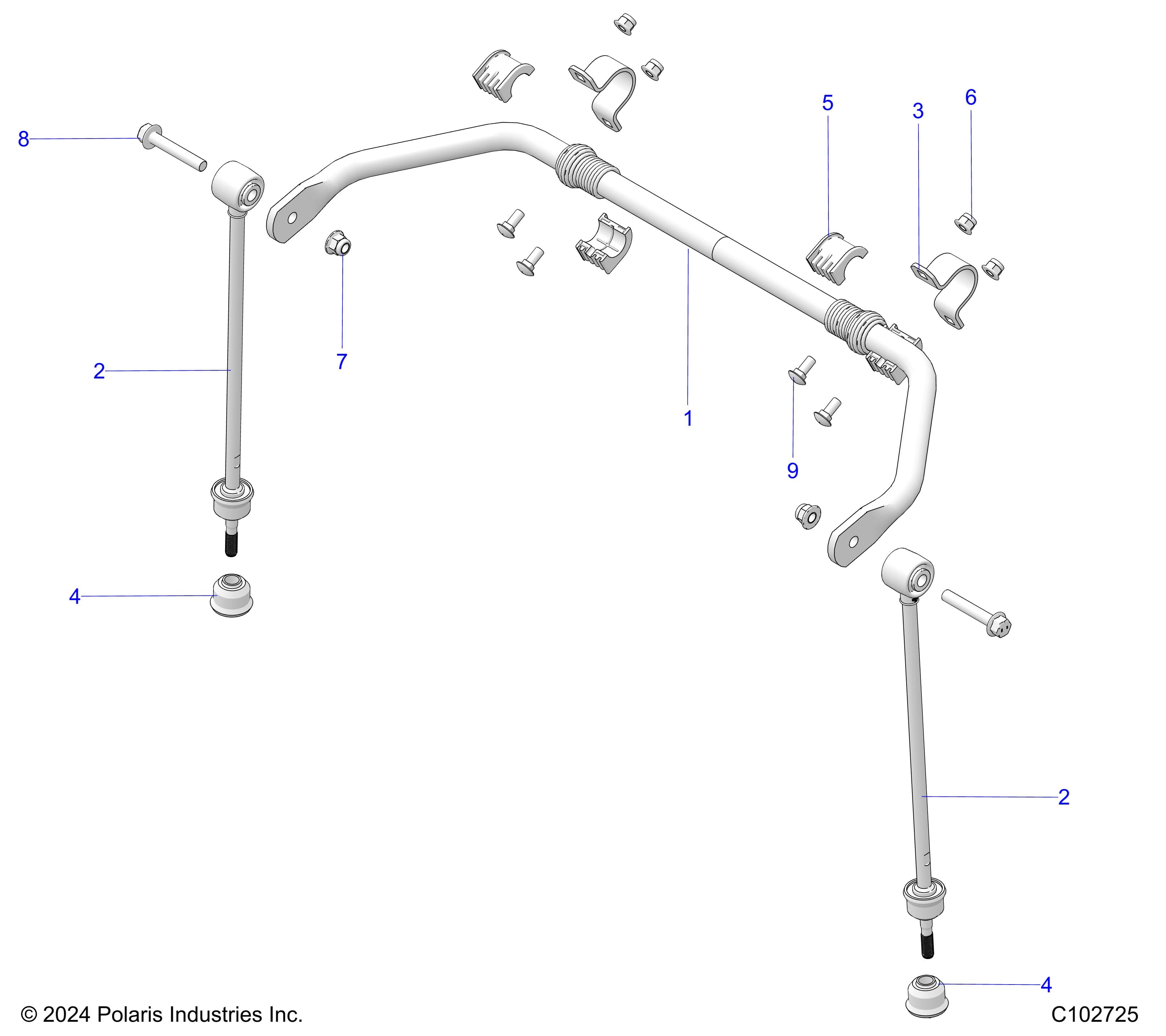2026 SCRAMBLER XP 1000 S 49S R01 - A26SGE95AB β SUSPENSION, STABILIZER BAR - A26SGE95AB (C102725) diagram