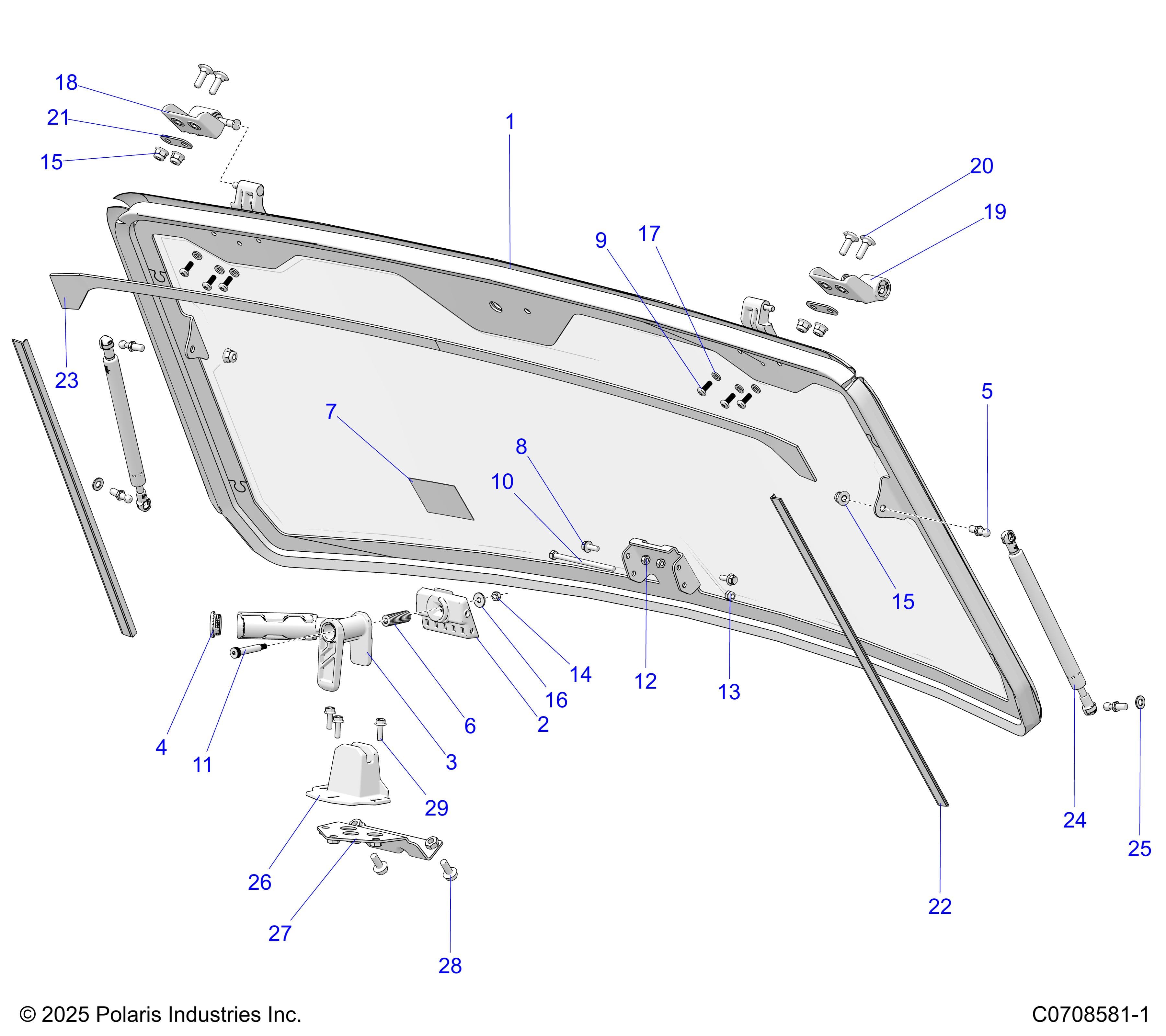 2026 POLARIS XPEDITION XP5 NORTHSTAR β BODY, FRONT WINDOW diagram