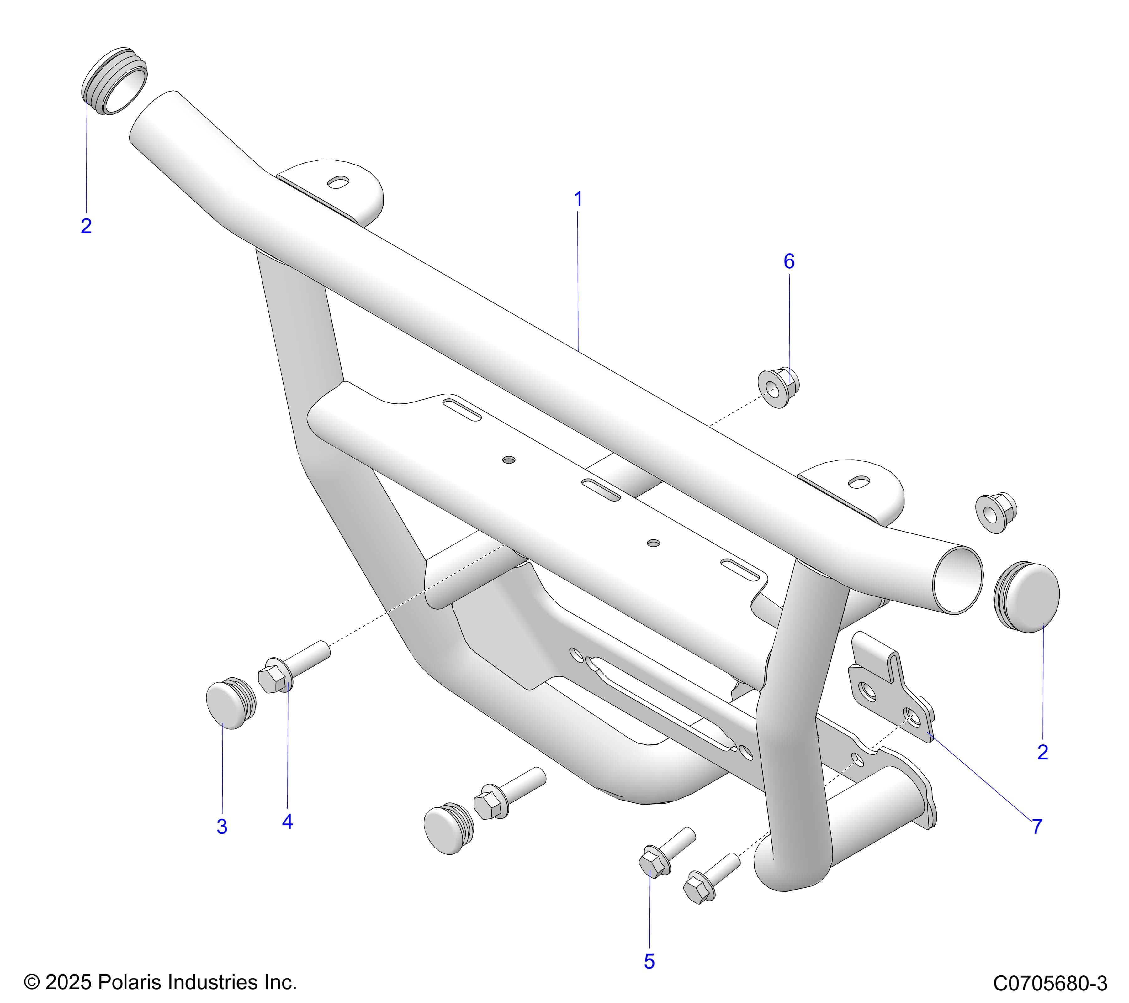 2026 GENERAL XP 1000 PREMIUM β CHASSIS, FRONT BUMPER diagram