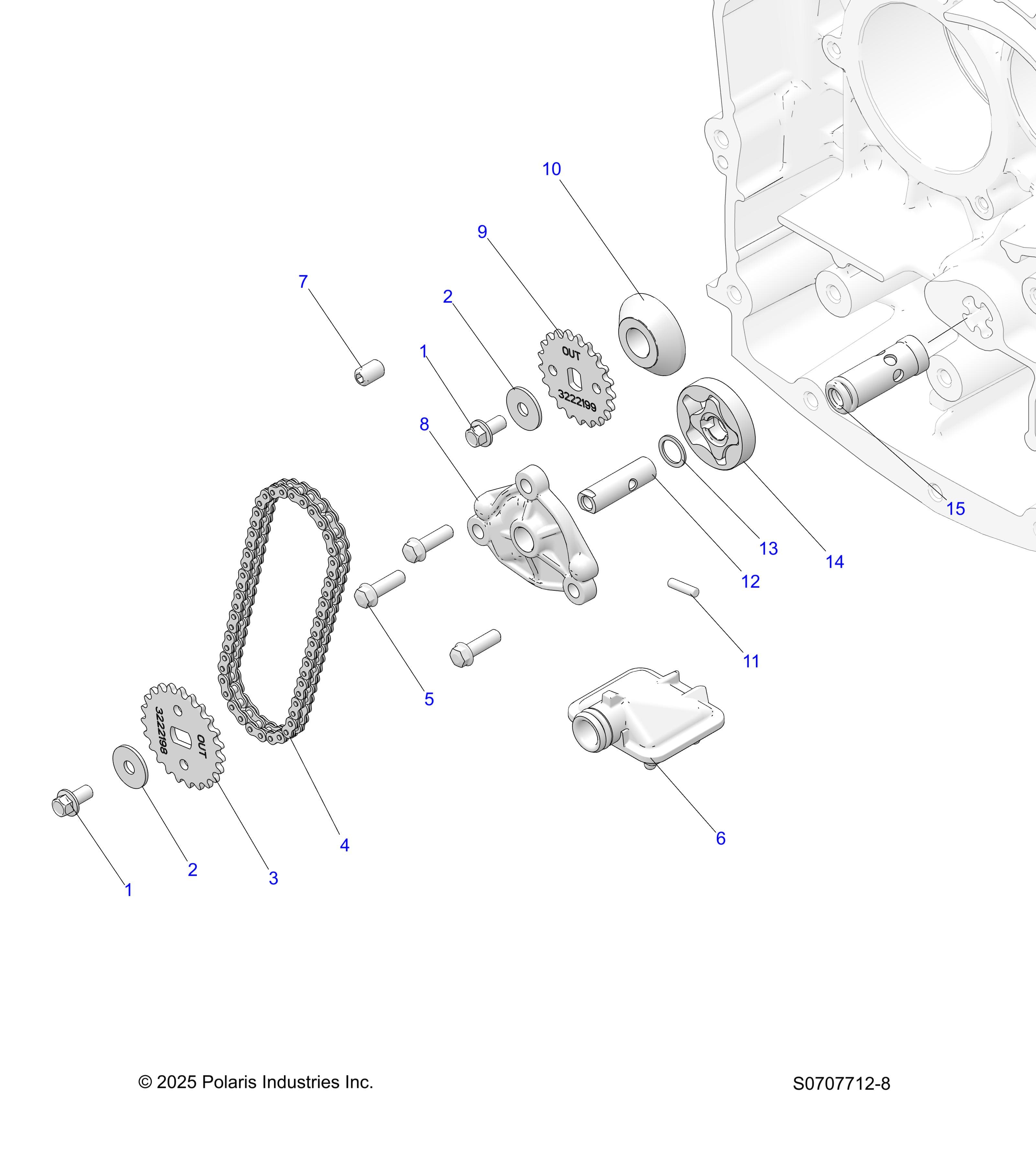 2026 RANGER 500 β ENGINE, OIL PUMP diagram