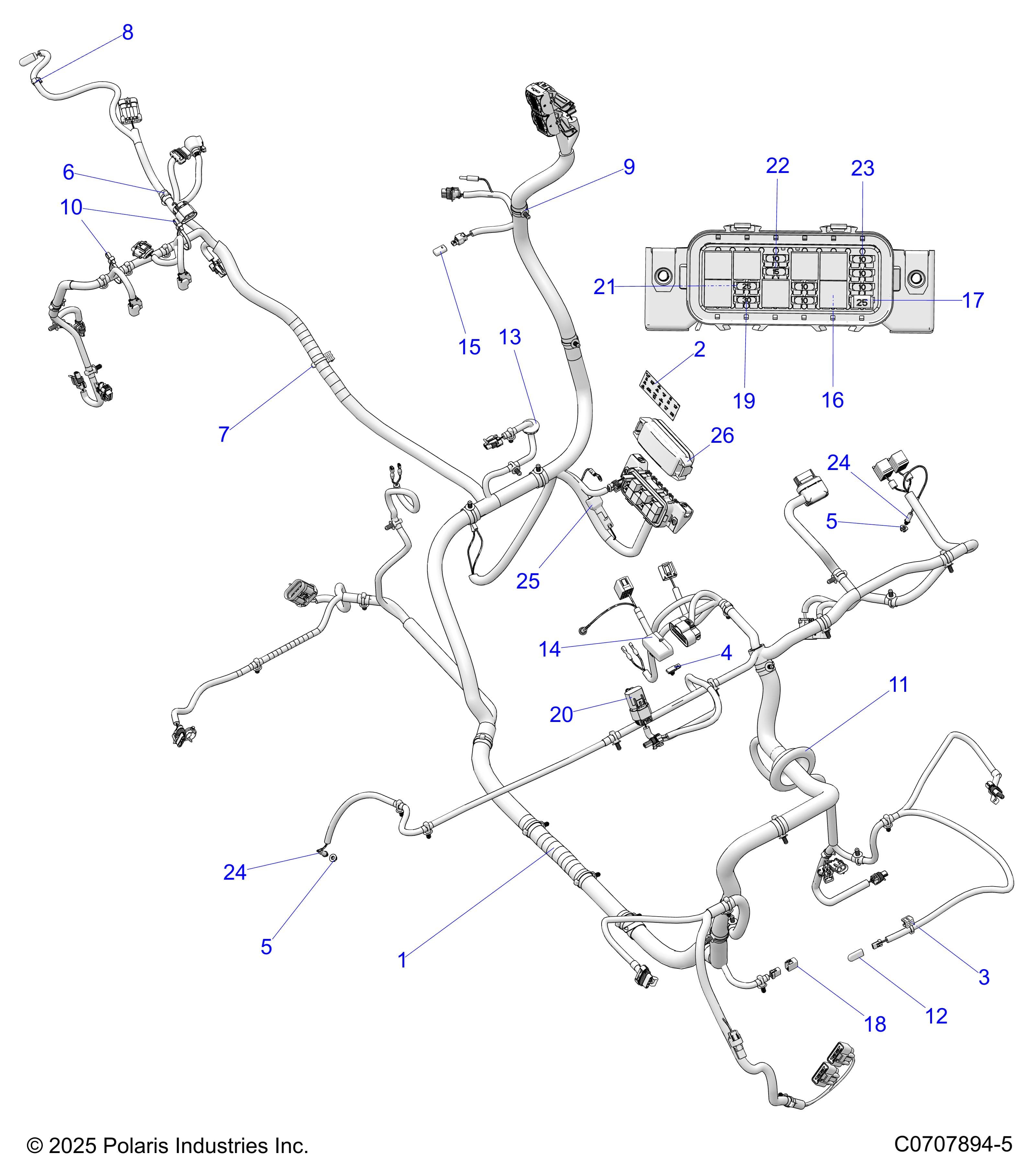 2026 GENERAL XP 1000 PREMIUM β ELECTRICAL, HARNESS, CHASSIS diagram