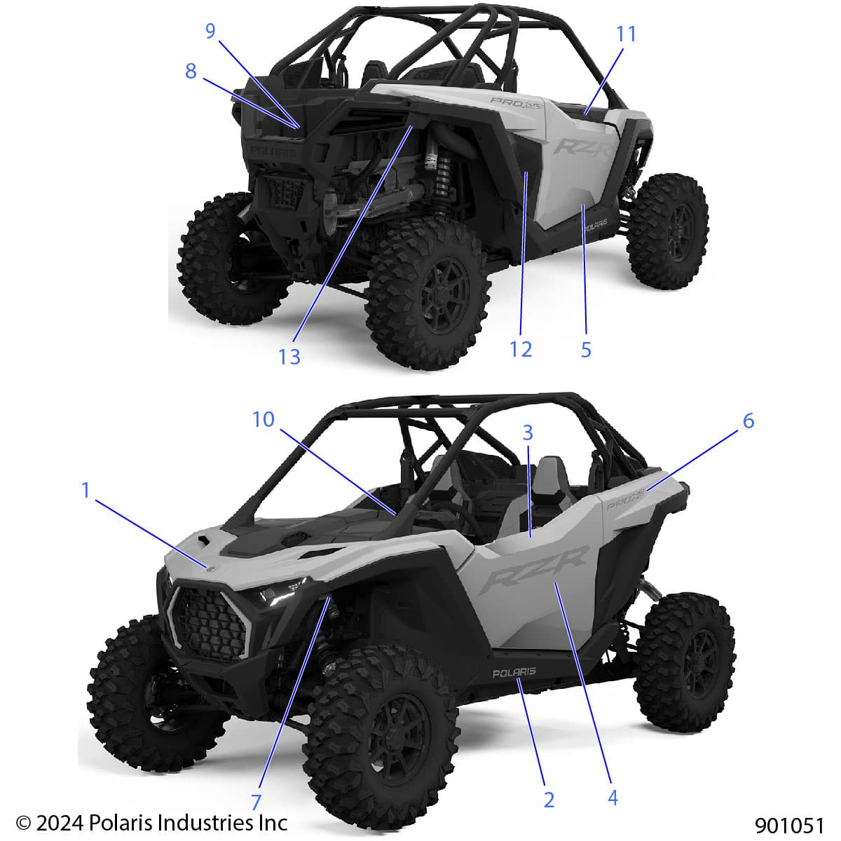 2026 RZR PRO XP SPORT β BODY, DECALS - Z26XPE92A4/B4/A6/B6 (901051) diagram