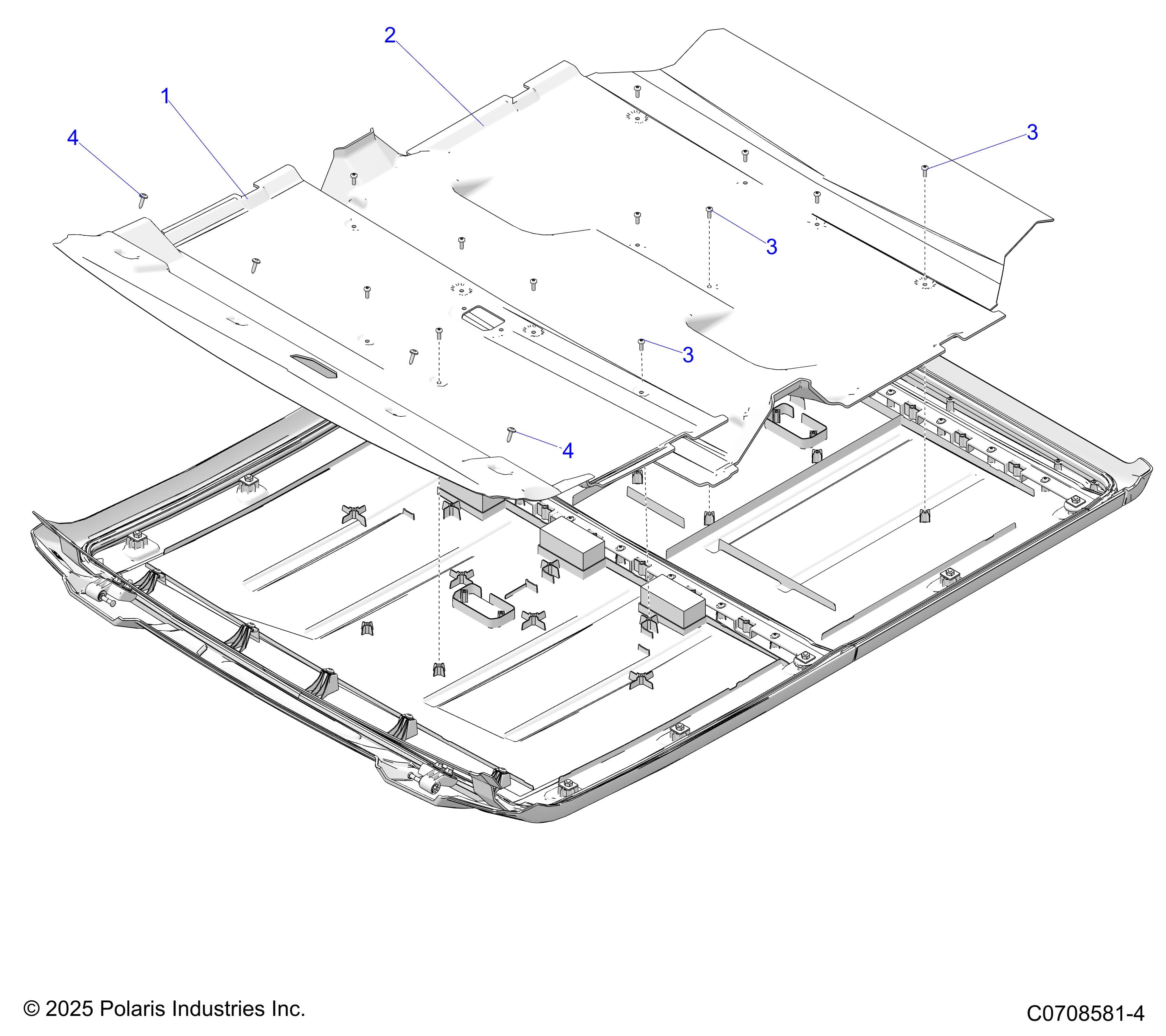 2026 POLARIS XPEDITION XP5 NORTHSTAR β BODY, ROOF LINERS diagram