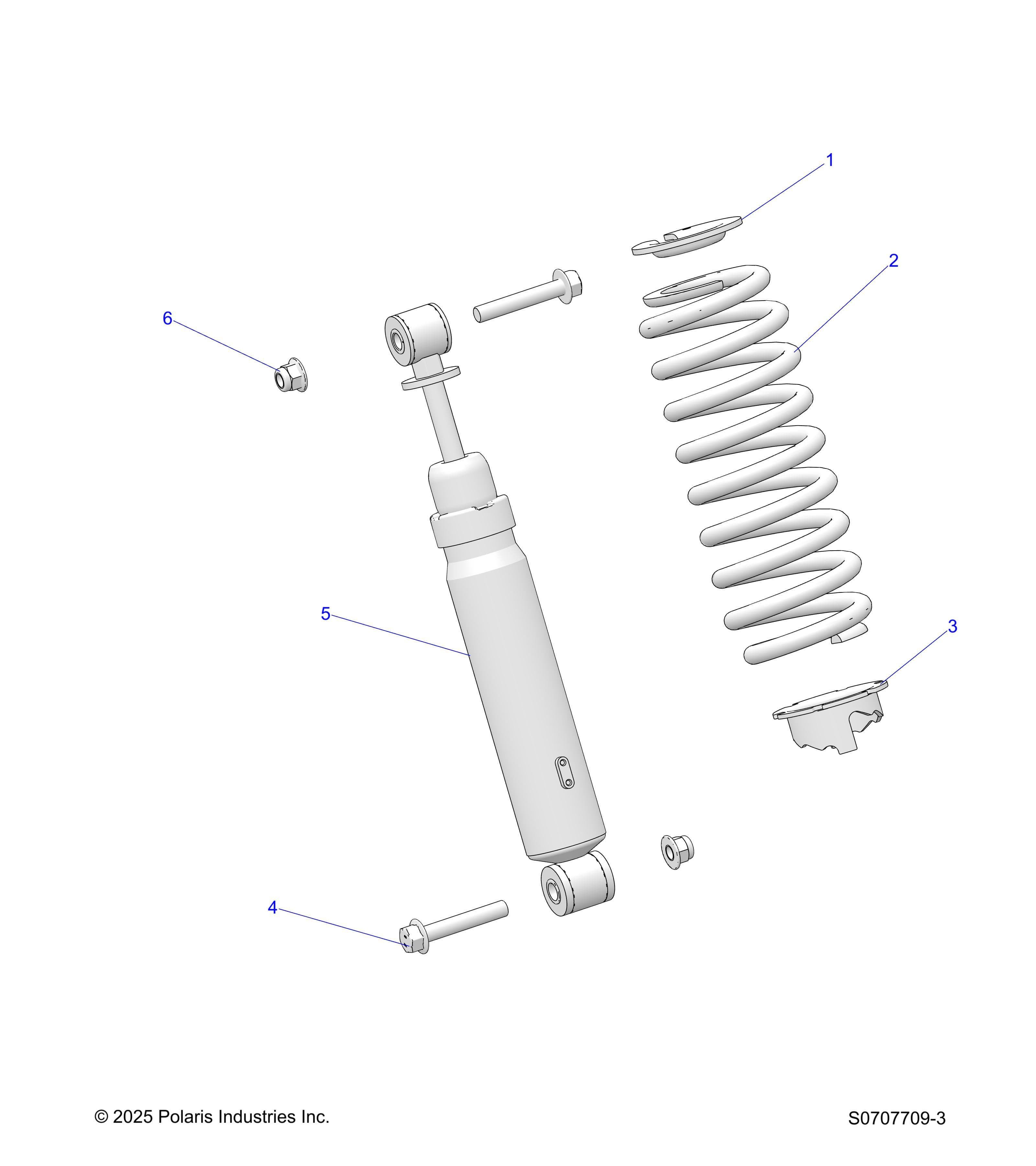 2026 RANGER 500 β SUSPENSION, REAR SHOCK & SPRING diagram