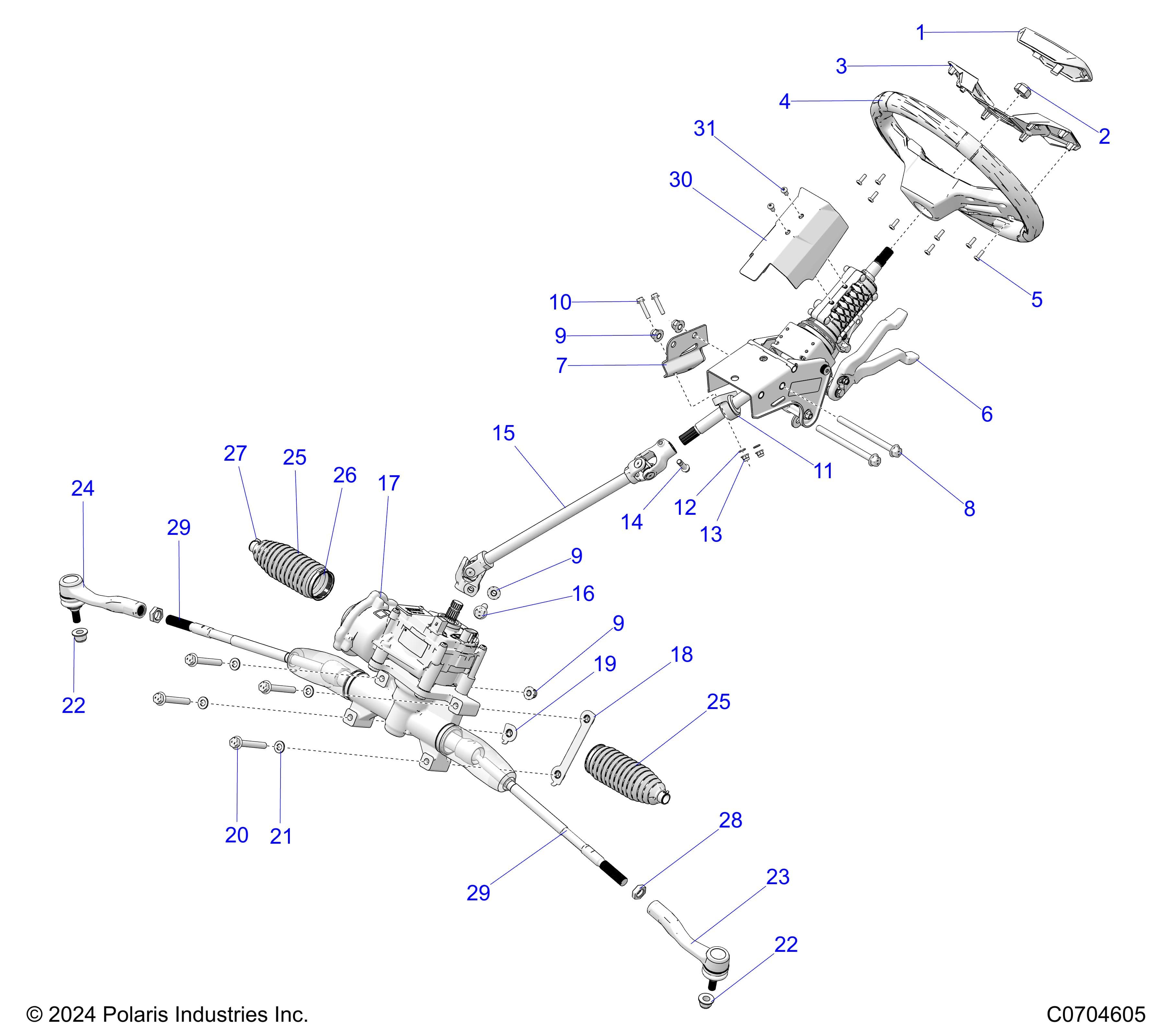 2026 POLARIS XPEDITION ADV 5 NORTHSTAR β STEERING, STEERING ASM diagram