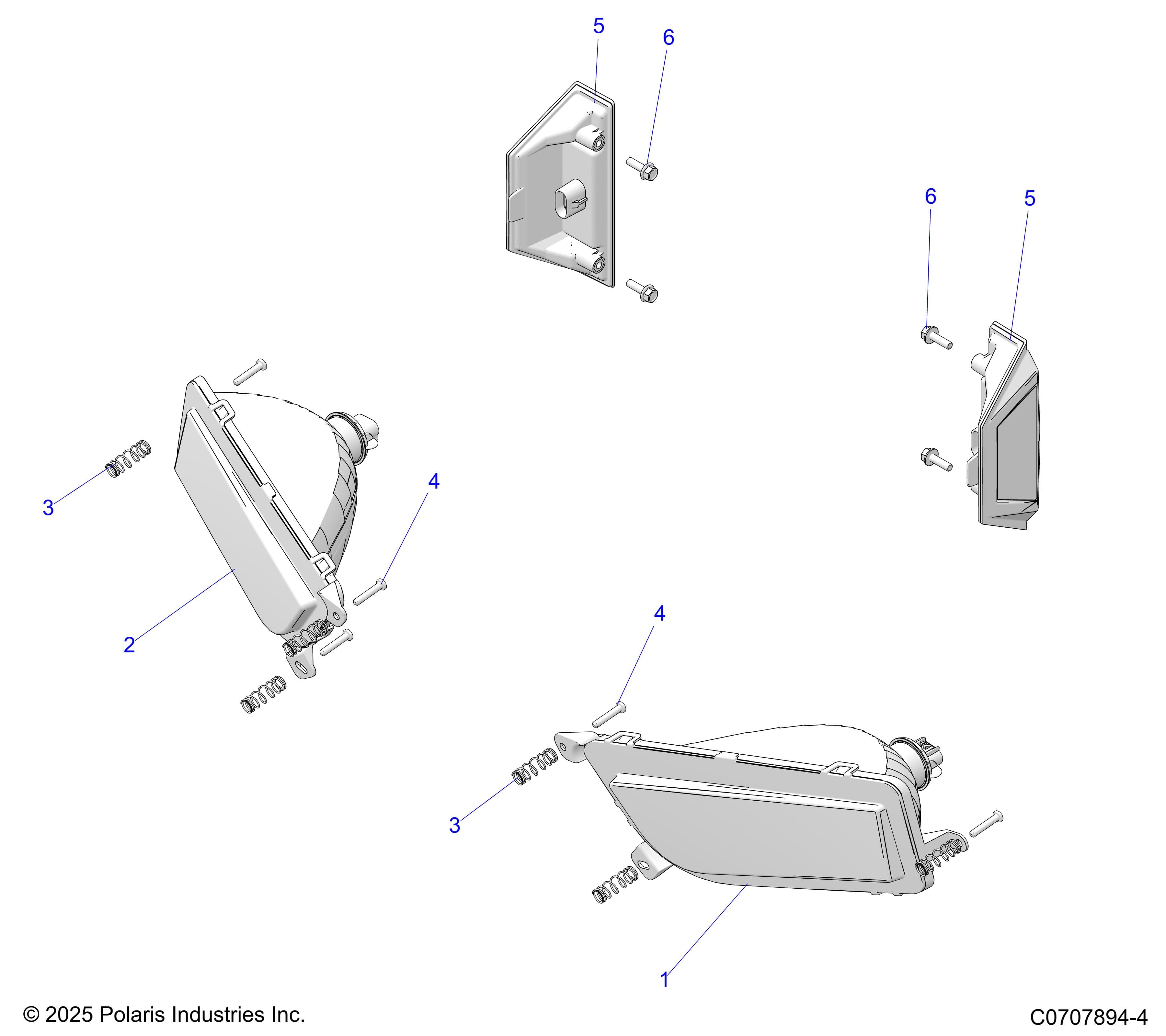 2026 GENERAL XP 1000 PREMIUM β ELECTRICAL, HEADLIGHTS AND TAILLIGHTS diagram