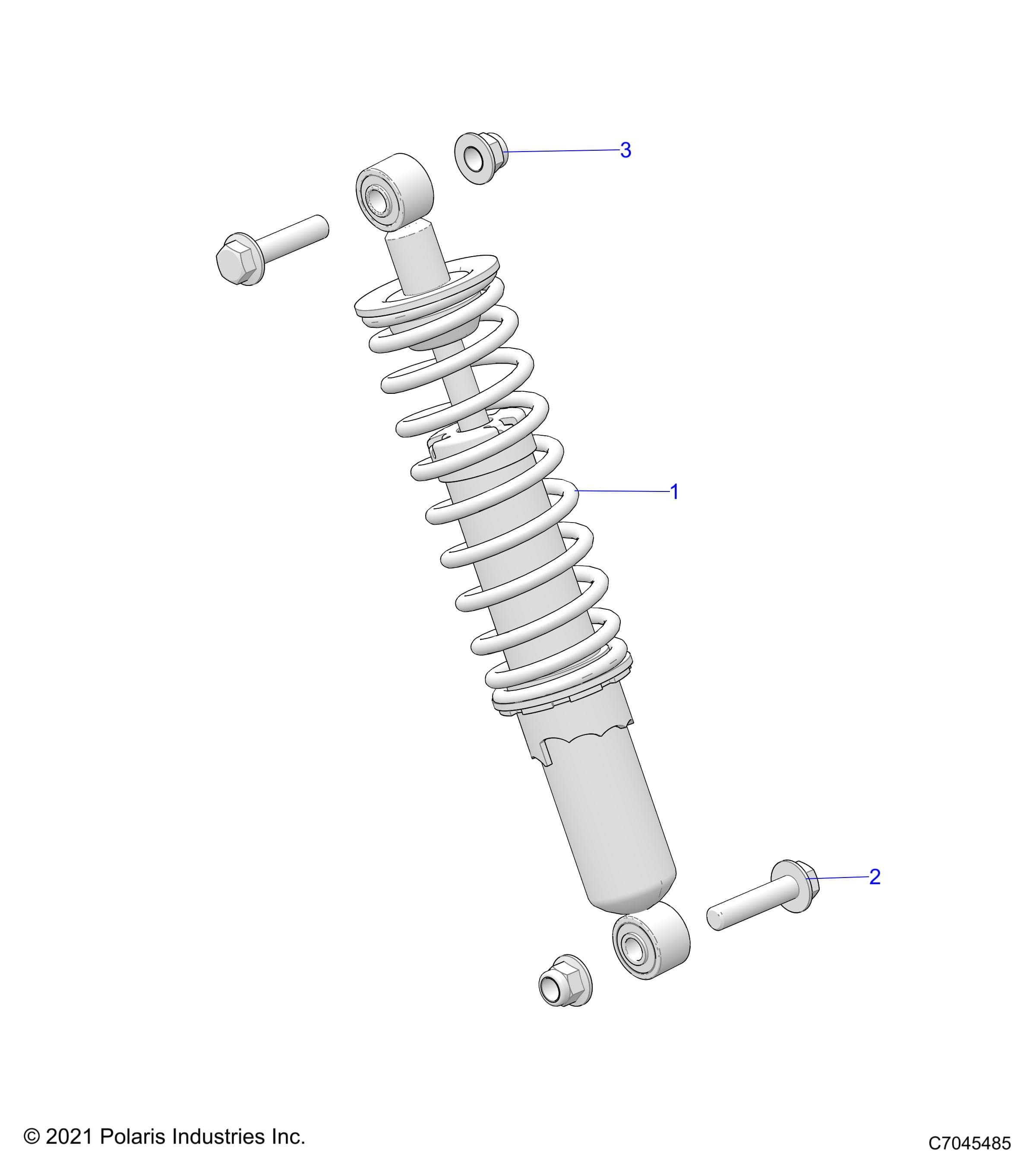 2026 RZR 200 AU β SUSPENSION, SHOCK, FRONT - Z26HCA18D4 (C7045485) diagram