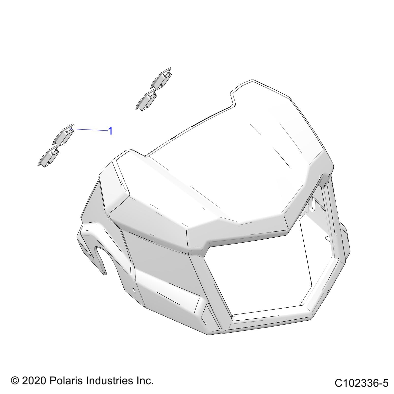2026 SPORTSMAN 850 48" R02 - A26SXA85A1 β BODY, HEADLIGHT POD, PLUGS - A26SXA85A1 (C102336-5) diagram