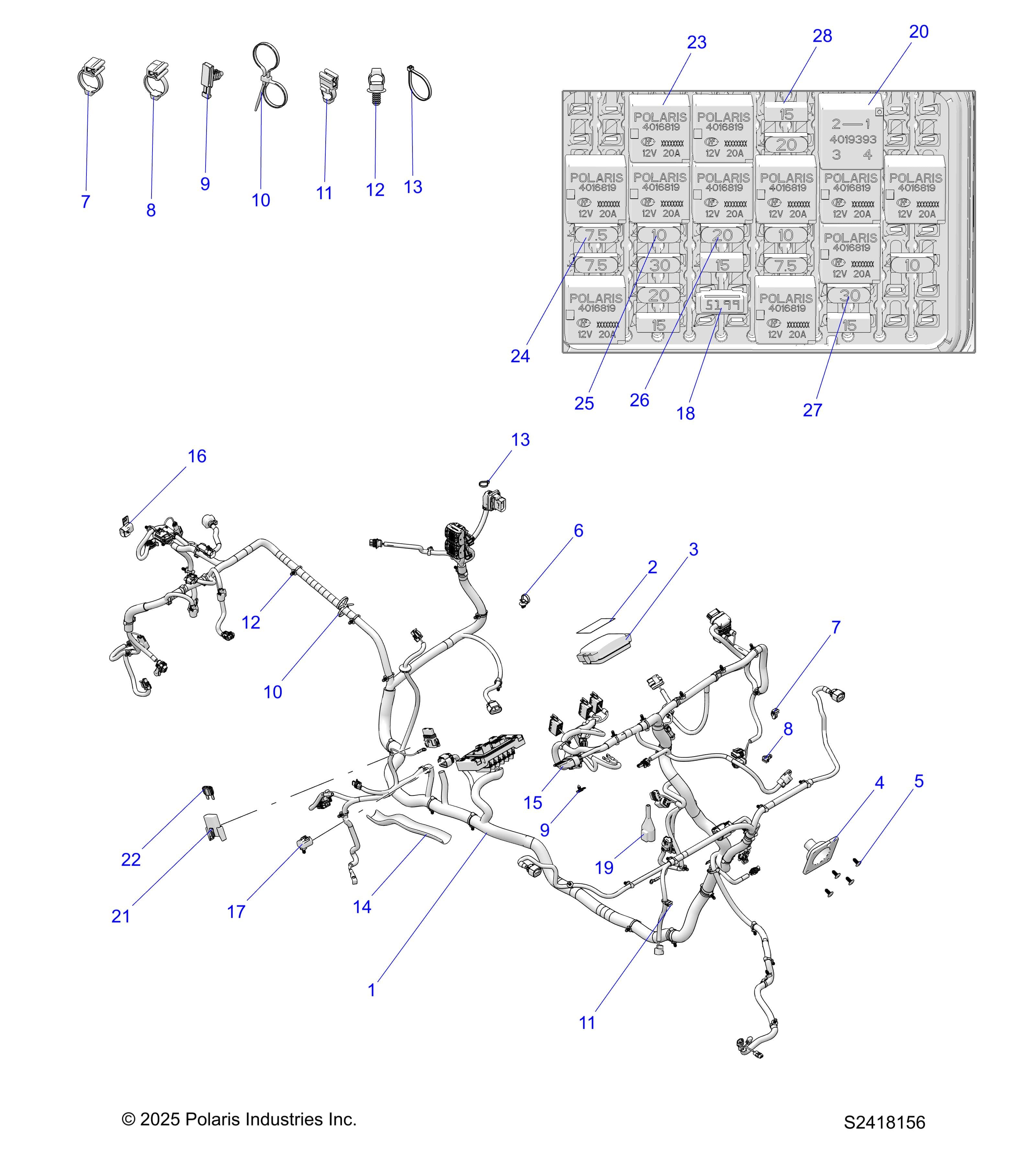 2026 RANGER 1000 XP NSTR ULTIMATE TRAIL BOSS β ELECTRICAL, HARNESS CHASSIS diagram